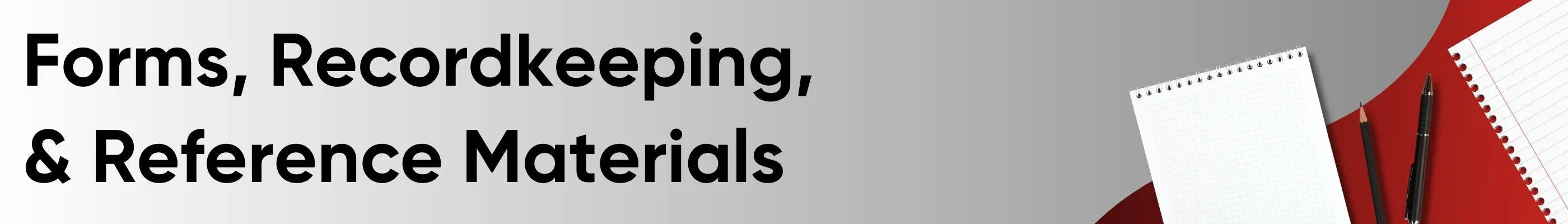 Office supplies including forms, record-keeping tools, and reference guides. | Flipcost.com