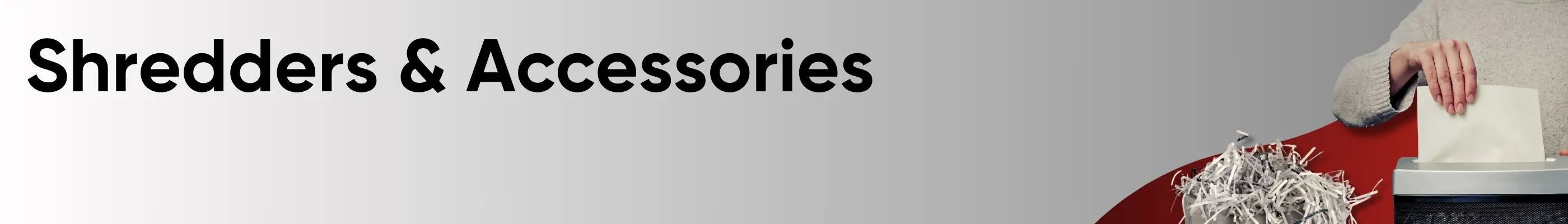 Collection of shredders and accessories including paper shredders, waste bins, and oil sheets. Essential tools for securely disposing of sensitive documents and maintaining shredder performance. | Flipcost.com