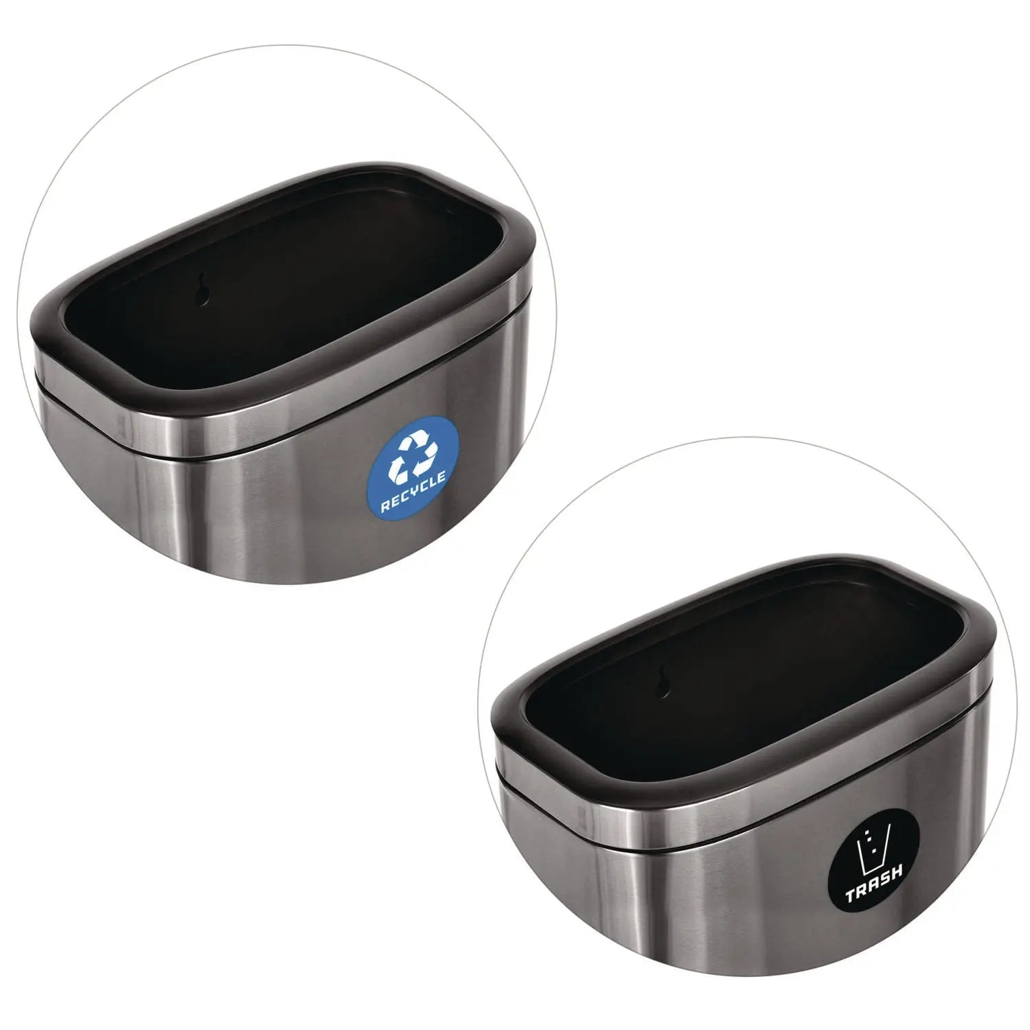 10.5 Gallon Recycle and Trash Station, Brushed Stainless Steel Alpine Industries Flipcost