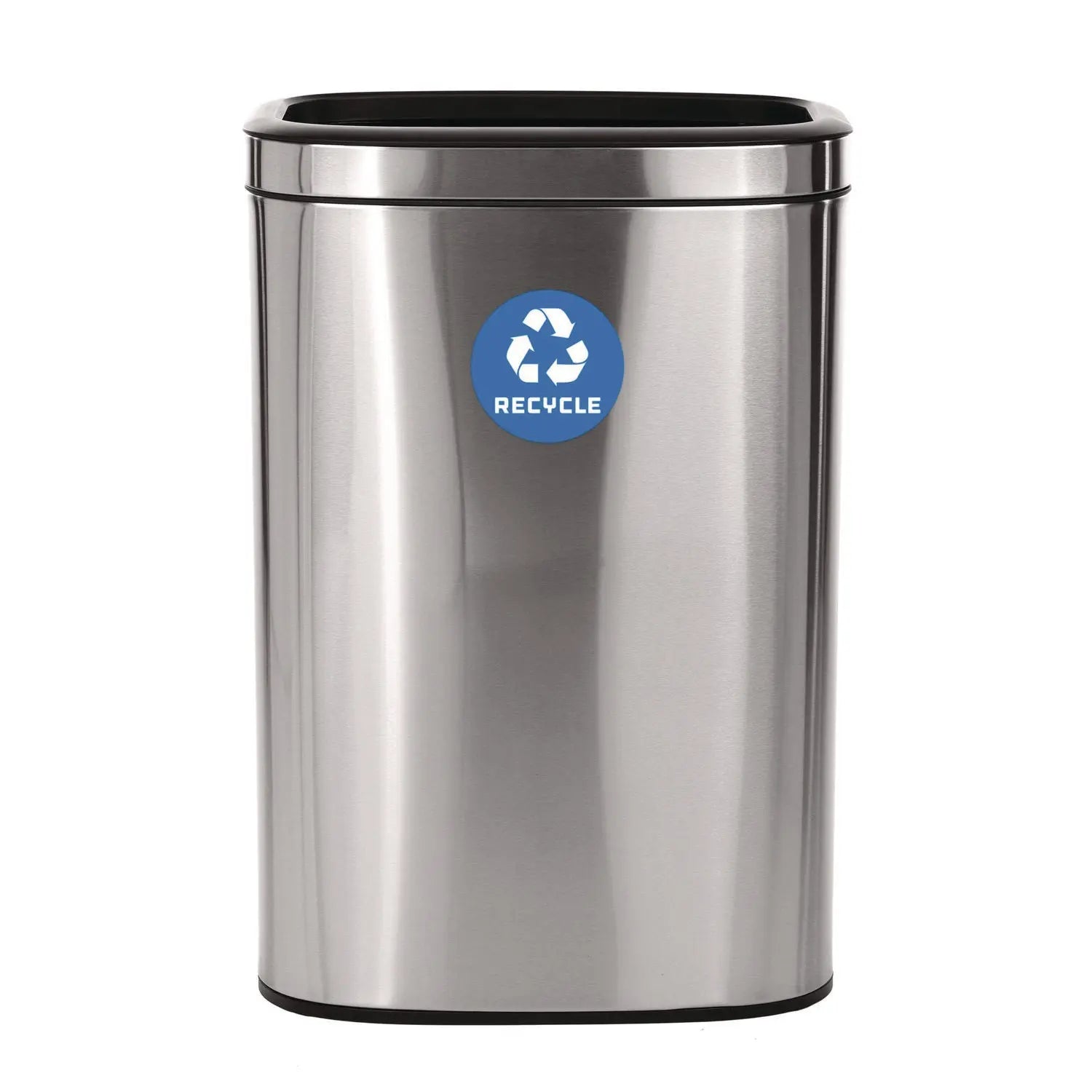 10.5 Gallon Slim Recycling Can, Brushed Stainless Steel Alpine Industries Flipcost