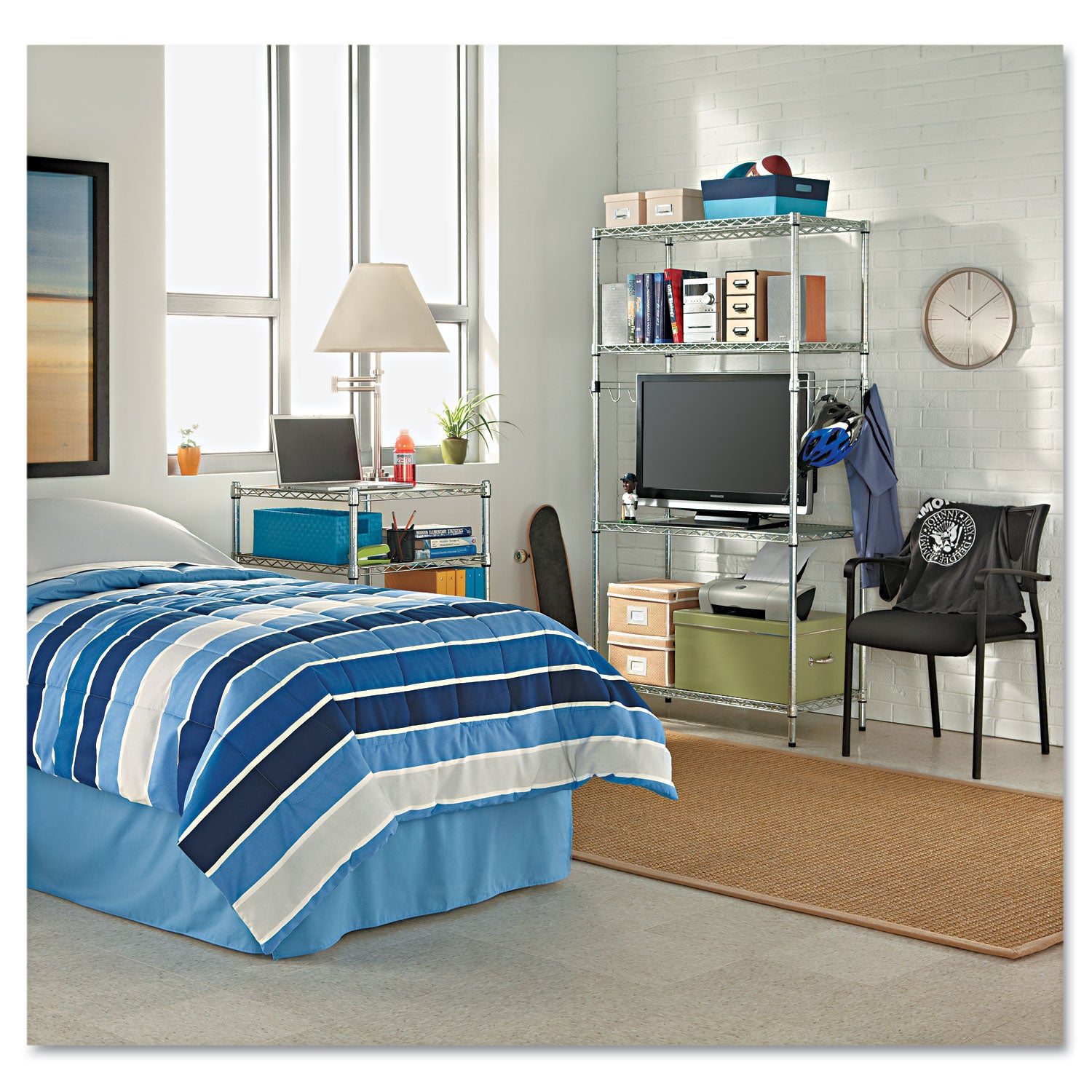 Alera® NSF Certified Industrial Four-Shelf Wire Shelving Kit, 36w x 18d x 72h, Silver