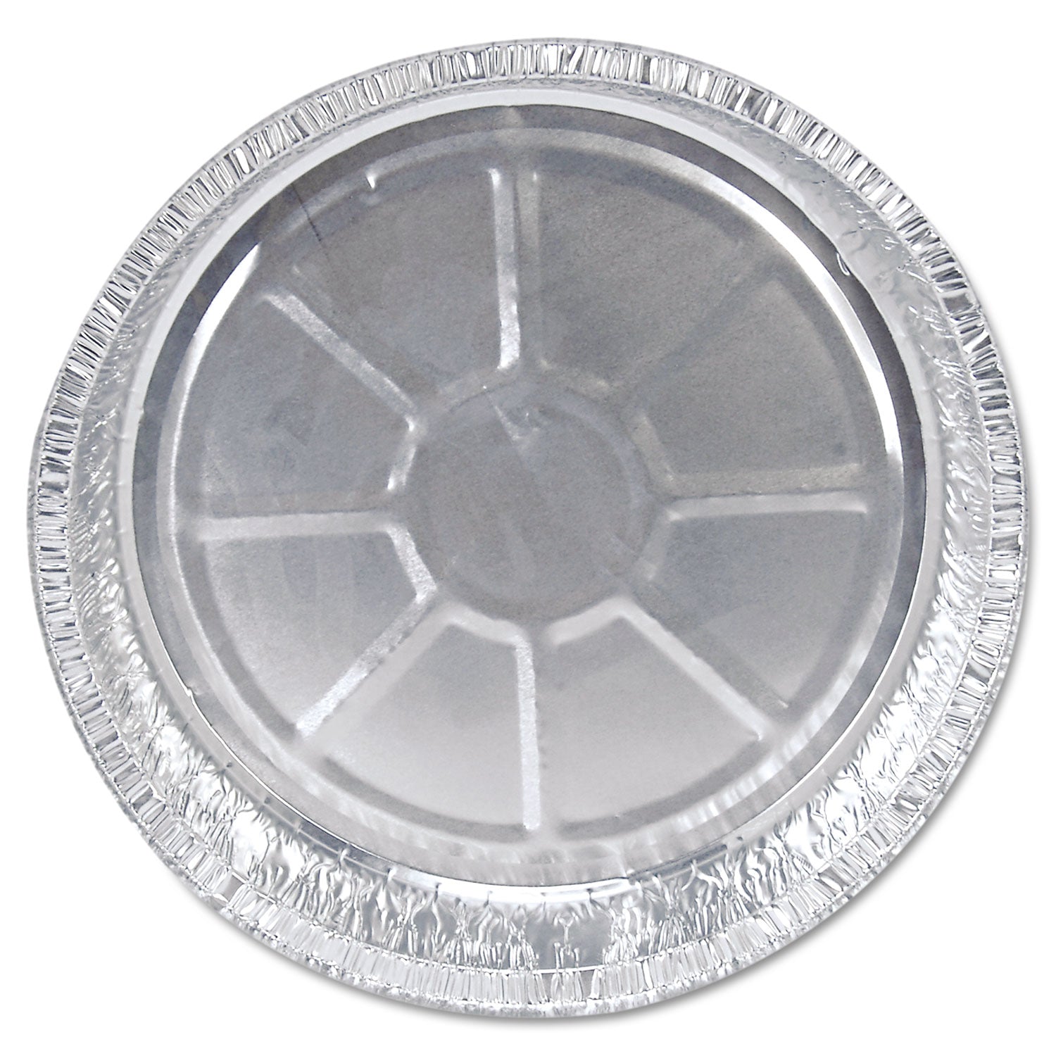 Round Aluminum Container with Lid, 48 oz, 9" Diameter, Silver, 500/Carton