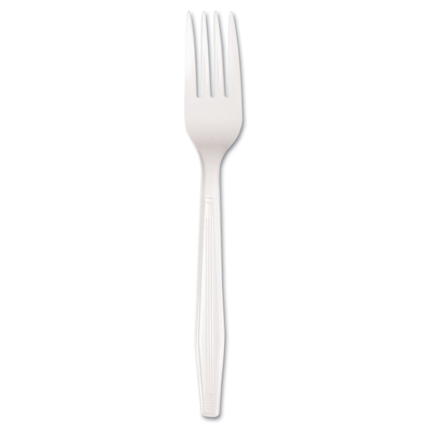 Boardwalk® Mediumweight Polystyrene Cutlery, Fork, Plastic, White, 100/Box