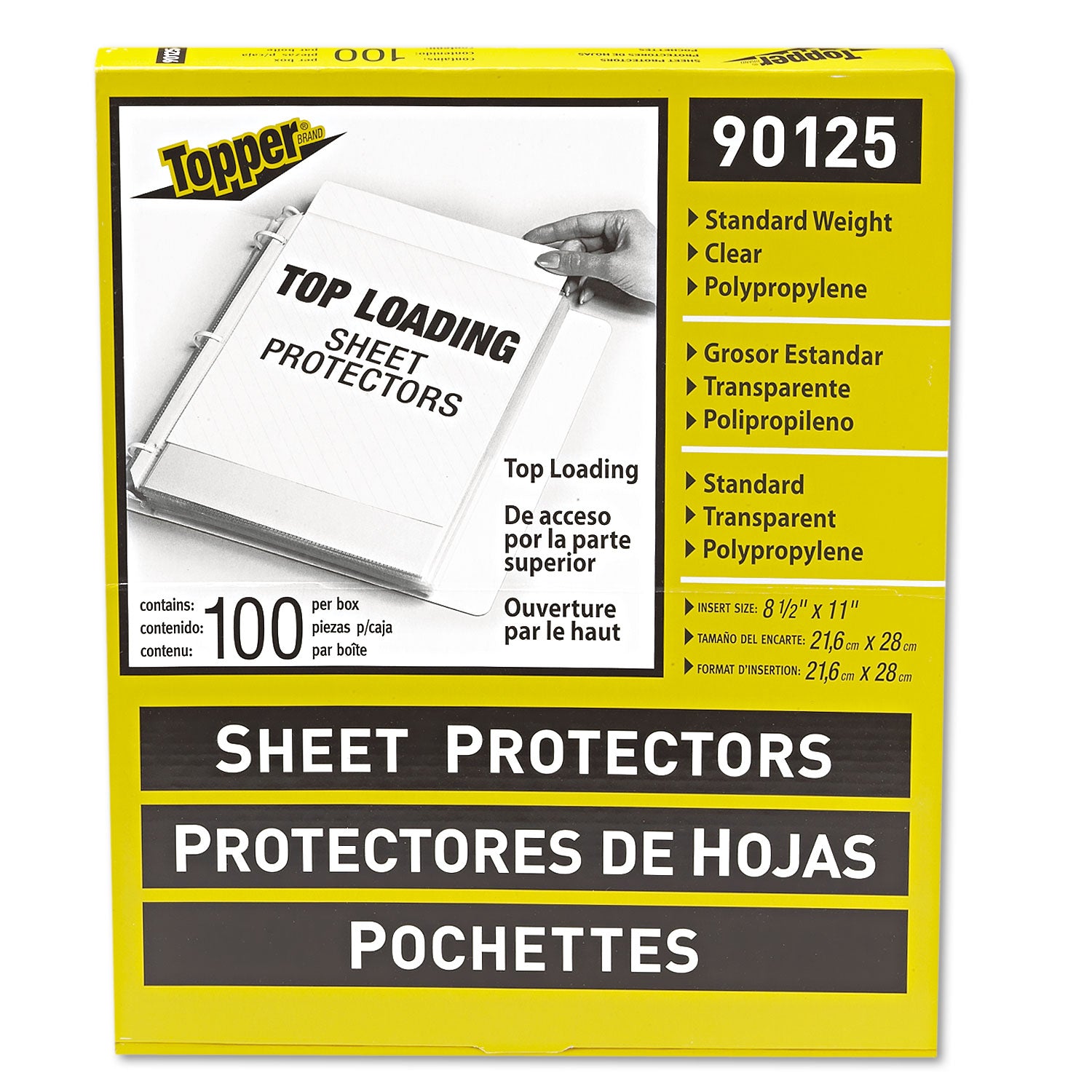 C-Line® Top-Load Polypropylene Sheet Protectors, Standard, Letter, Clear, 2", 100/box