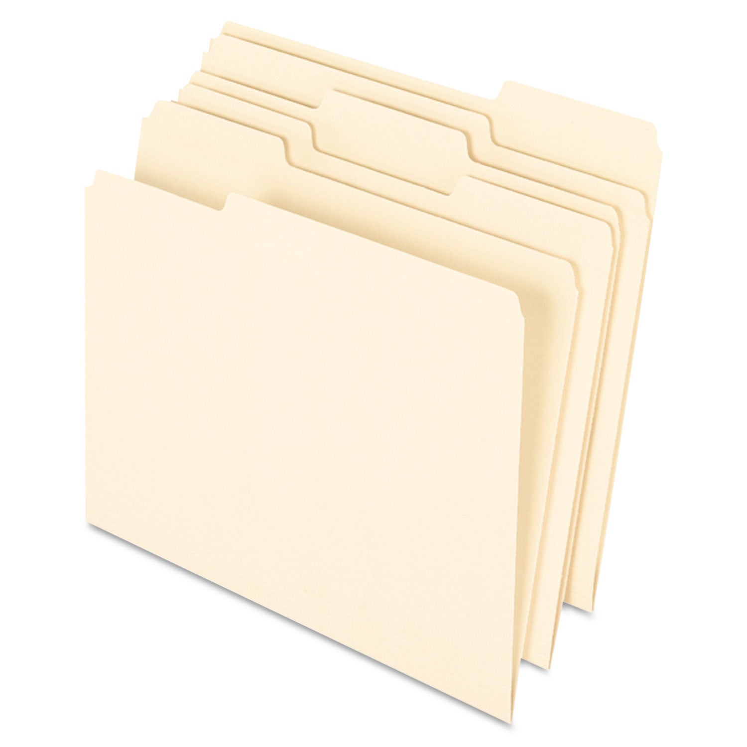 Pendaflex® Earthwise by Pendaflex 100% Recycled Manila File Folder, 1/3-Cut Tabs: Assorted, Letter, 0.75" Expansion, Manila, 100/Box