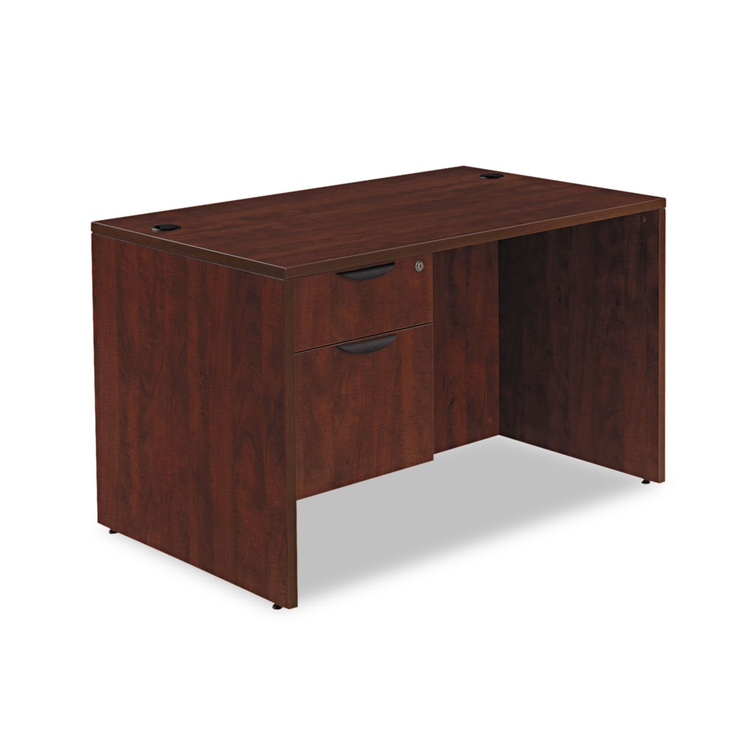Alera® Alera Valencia Series Straight Front Desk Shell, 47.25" X 29.5" X 29.63", Mahogany
