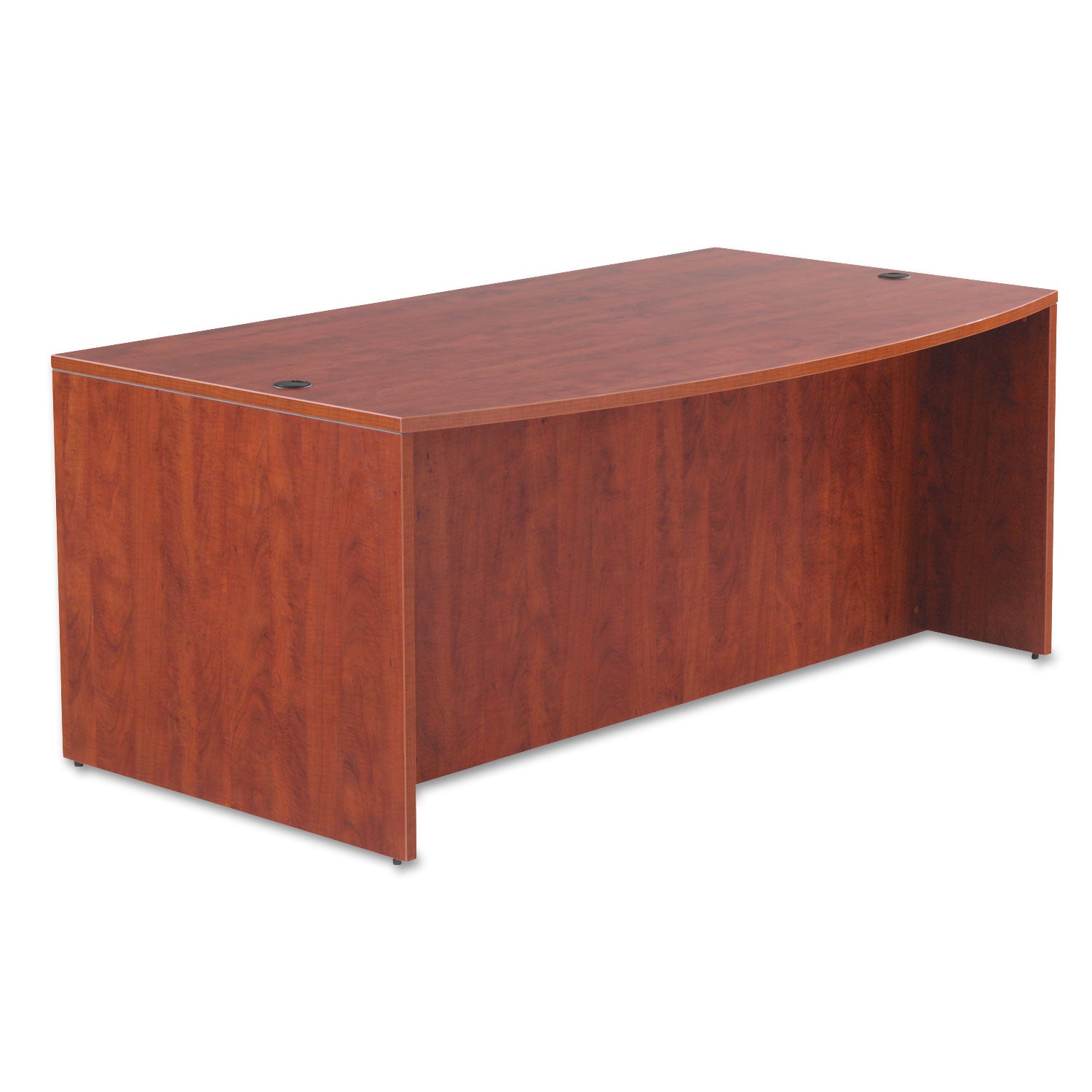 Alera® Alera Valencia Series Bow Front Desk Shell, 71" X 41.38" X 29.63", Medium Cherry