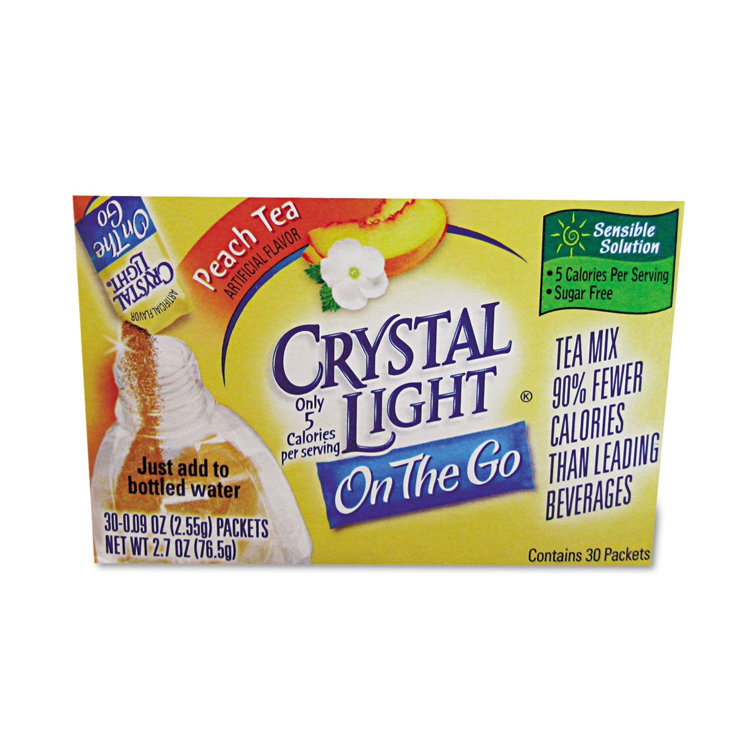 Crystal Light® Flavored Drink Mix, Peach Tea, 30 .09oz Packets/box