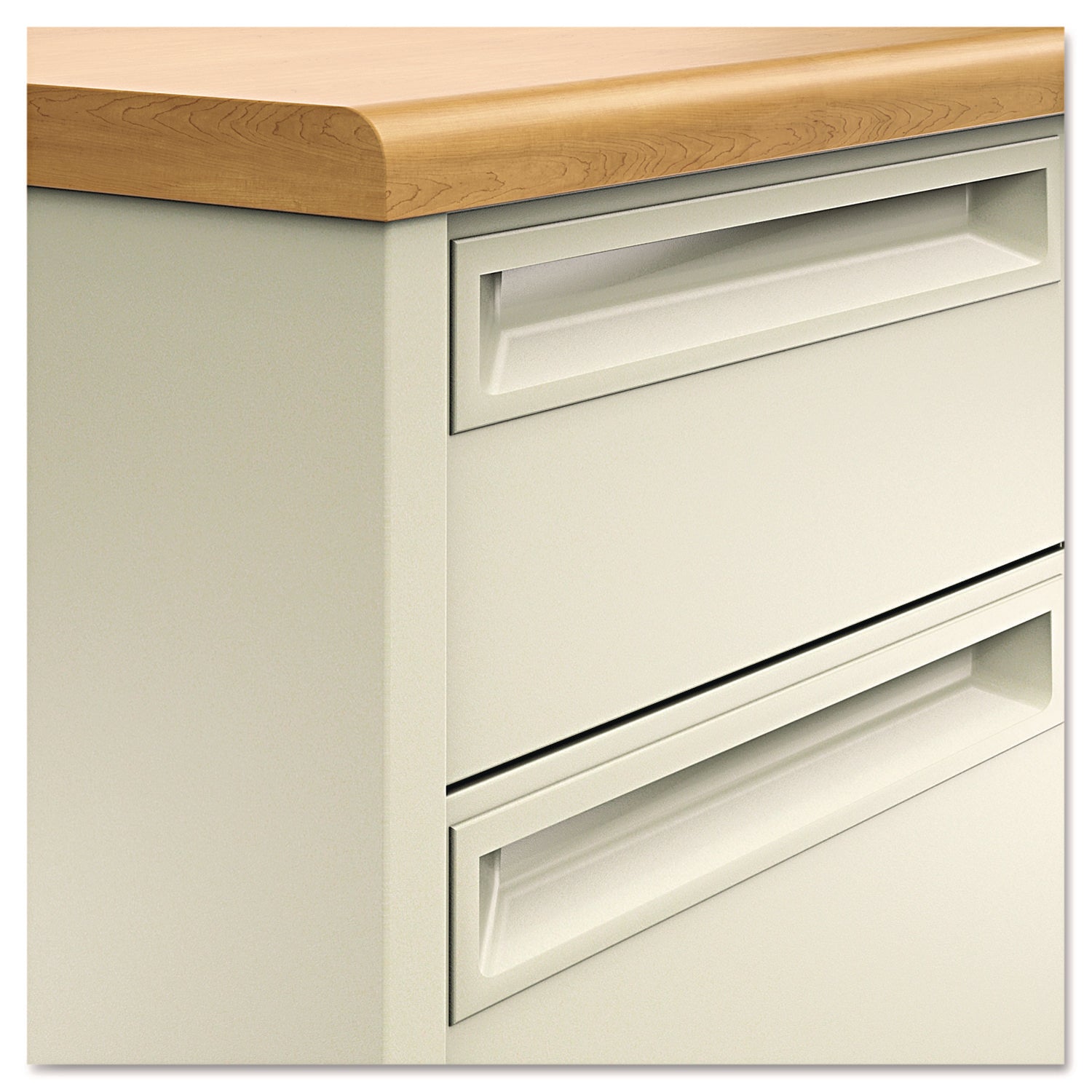 HON® 38000 Series Double Pedestal Desk, 72" X 36" X 29.5", Harvest/putty