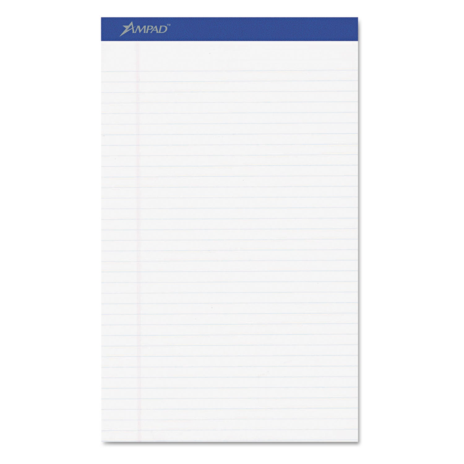 Ampad® Perforated Writing Pads, Wide/legal Rule, 50 White 8.5 X 14 Sheets, Dozen