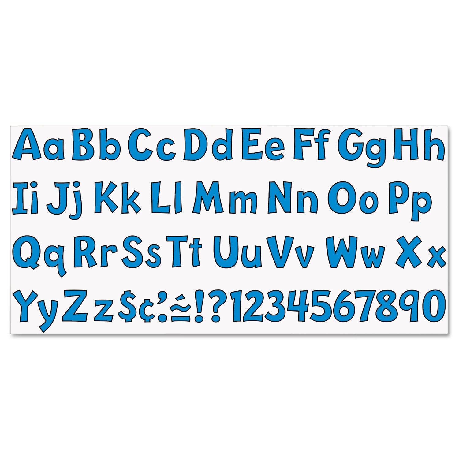 TREND® Ready Letters Playful Combo Set, Blue, 4"h, 216/set