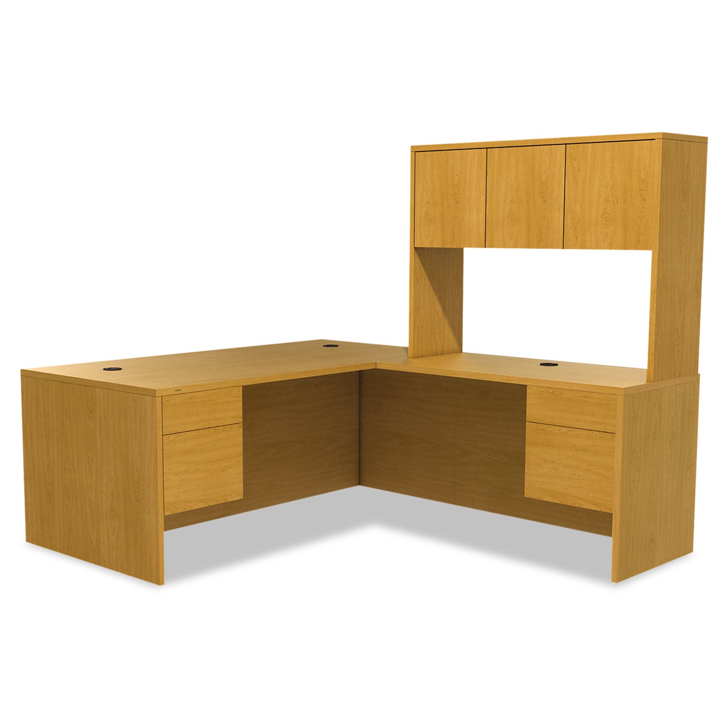 HON® 10500 Series "l" Workstation Single Pedestal Desk With 3/4 Height Pedestal, 72" X 36" X 29.5", Harvest