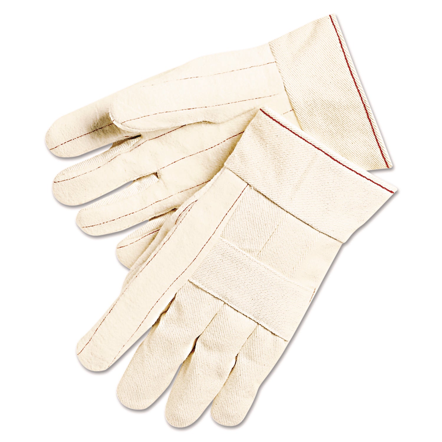 MCR™ Safety 1,000 Series Canvas Double Palm and Hot Mill Gloves, Men's, PVC Dots, Dozen