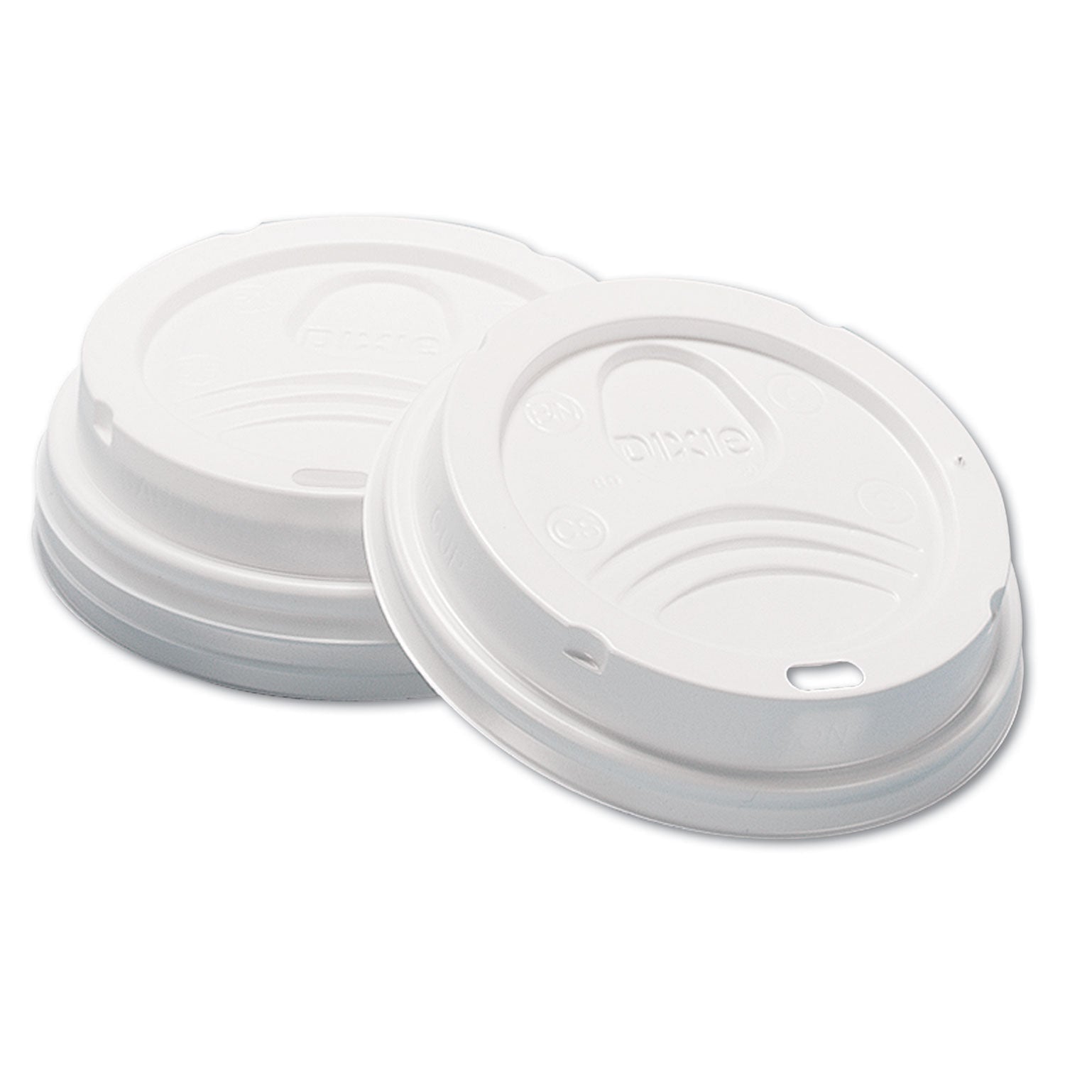 Dome Hot Drink Lids, Fits 8 oz Cups, White, 100/Sleeve, 10 Sleeves/Carton