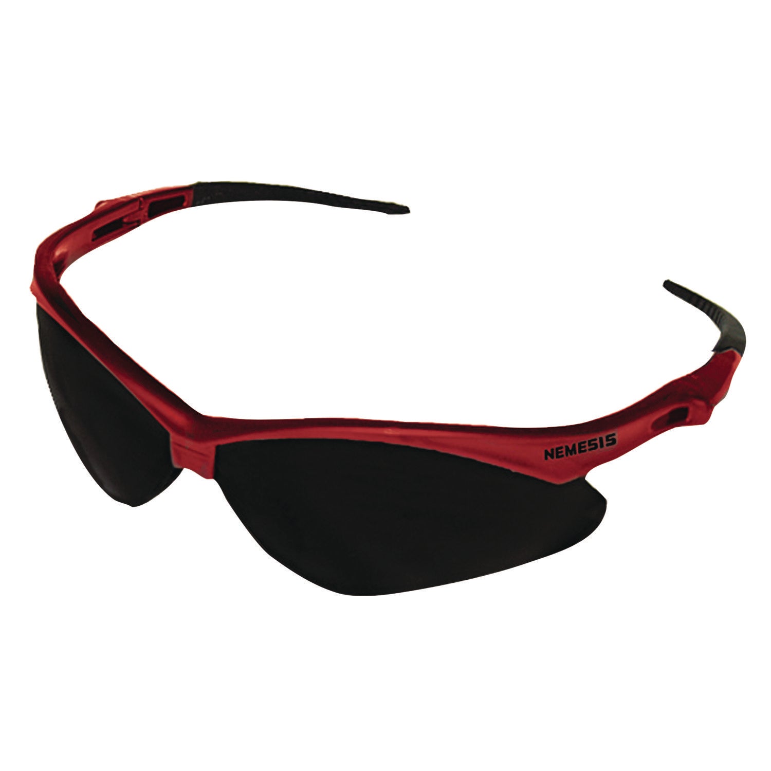 KleenGuard™ Nemesis Safety Glasses, Red Frame, Smoke Lens