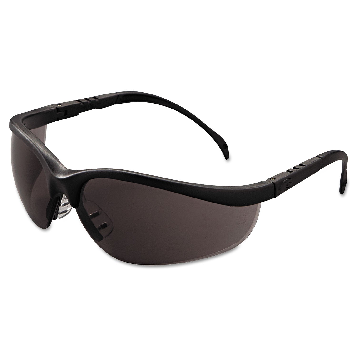 MCR™ Safety Klondike Safety Glasses, Matte Black Frame, Gray Lens, 12/box