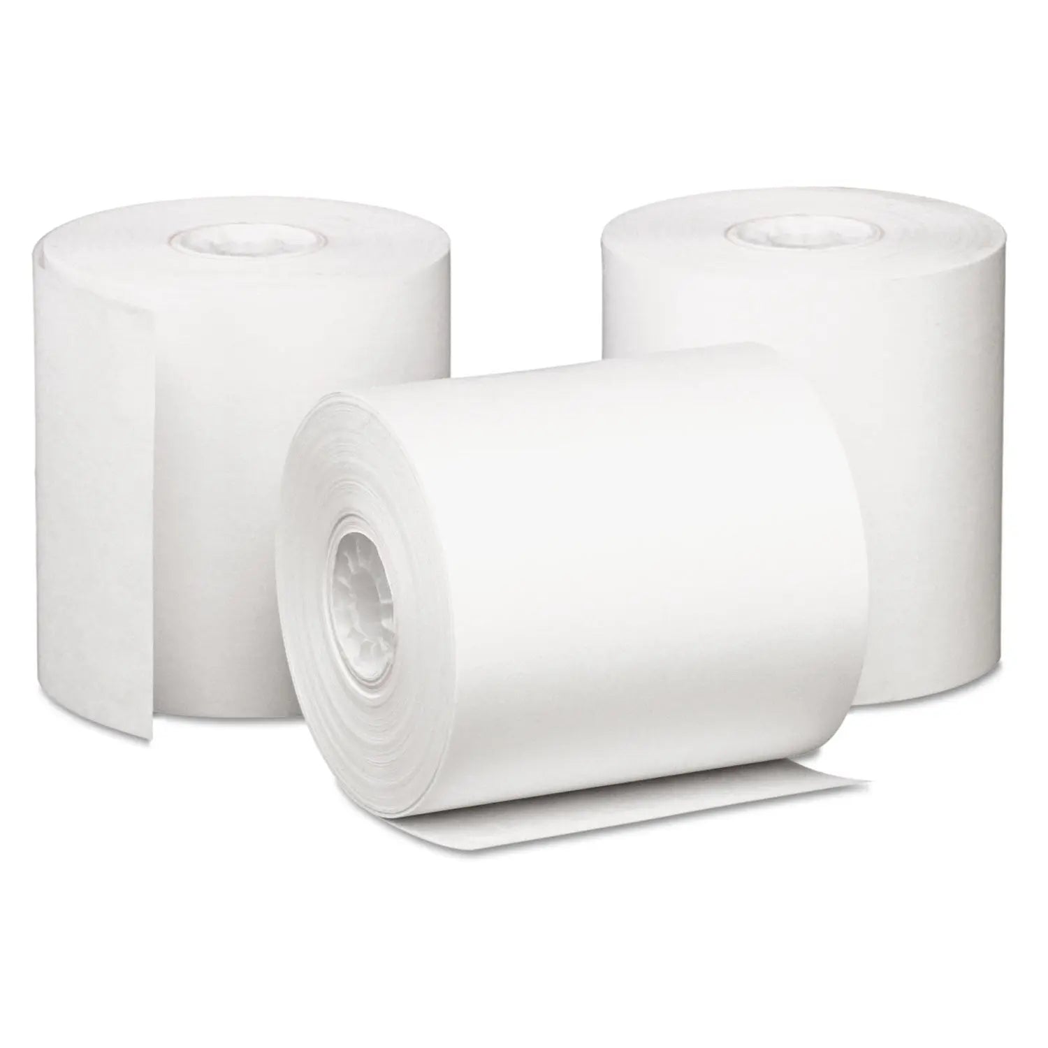 Impact Bond Paper Rolls, 3" x 85 ft, White, 50/Carton