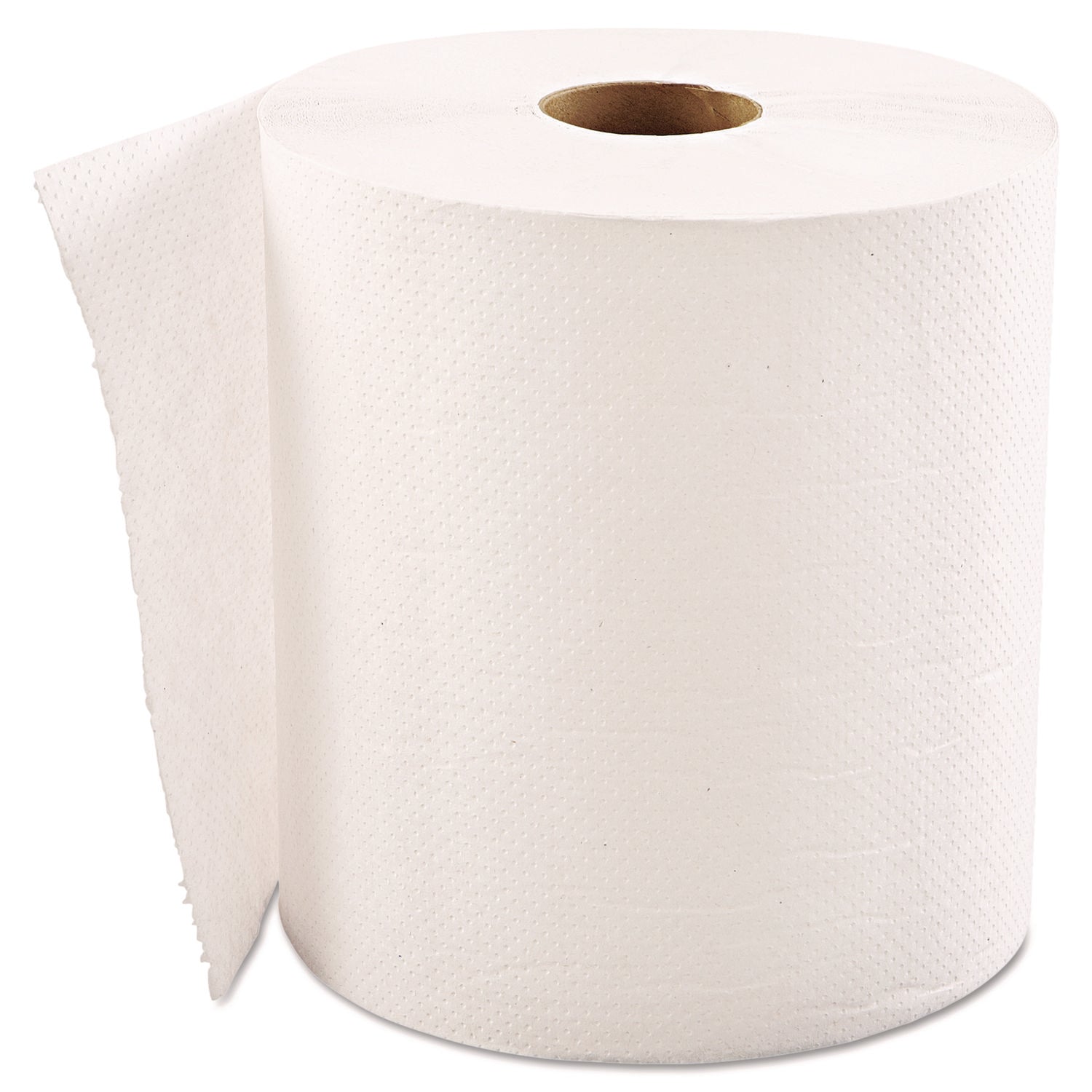 Hardwound Roll Towels, 1-Ply, 8" x 600 ft, White, 12 Rolls/Carton