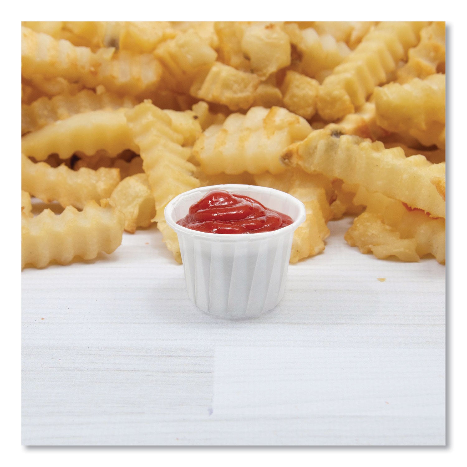 SOLO® Paper Portion Cups, 1 oz, White, 250/Bag, 20 Bags/Carton