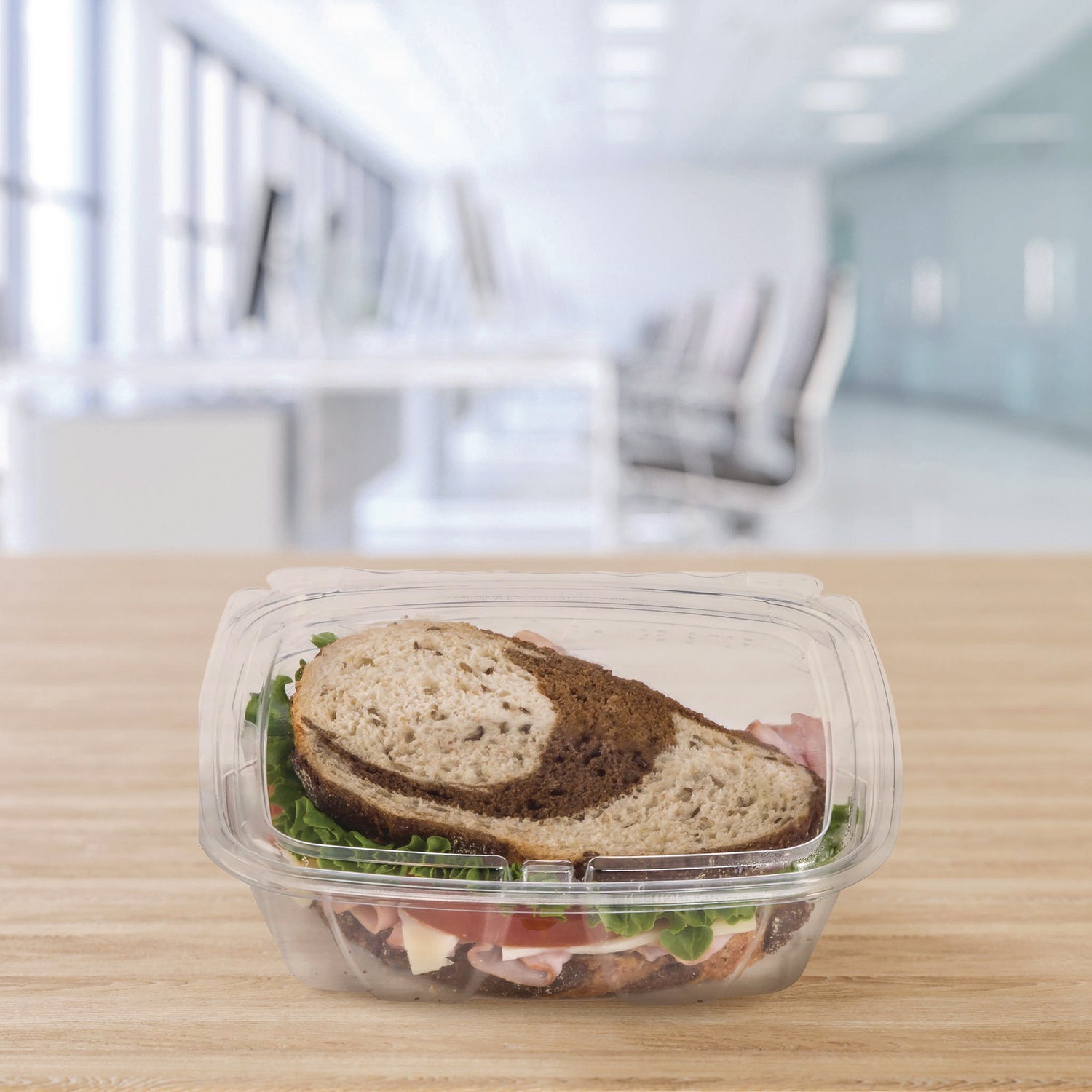 Dart® ClearPac SafeSeal rPET Tamper-Resistant Container, ProPlanet Seal, Flat Lid, 24 oz, Clear, 100/Bag, 2 Bags/Carton