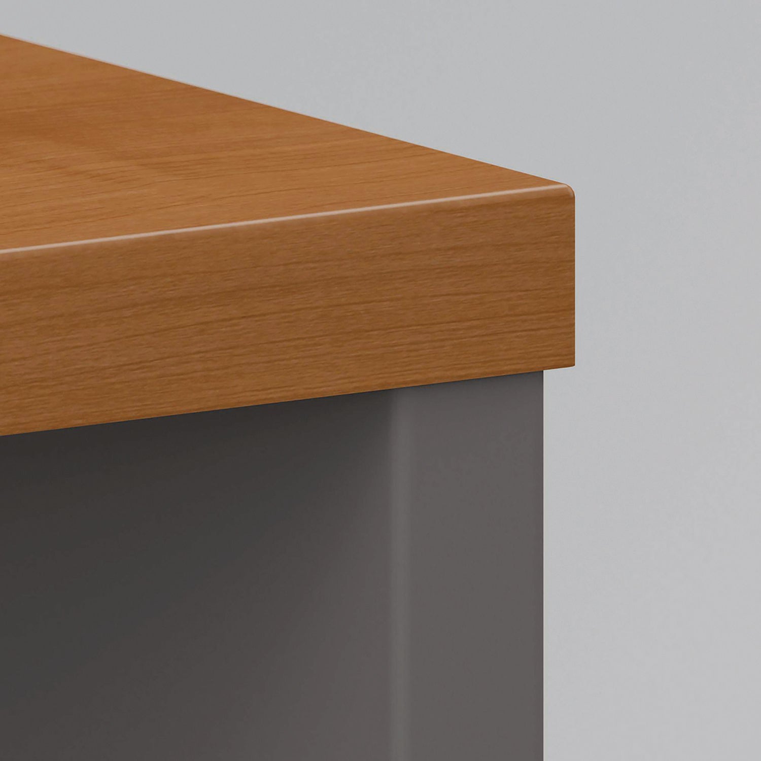 Bush® Series C Collection Bookcase, Five-Shelf, 35.63w x 15.38d x 72.78h, Natural Cherry