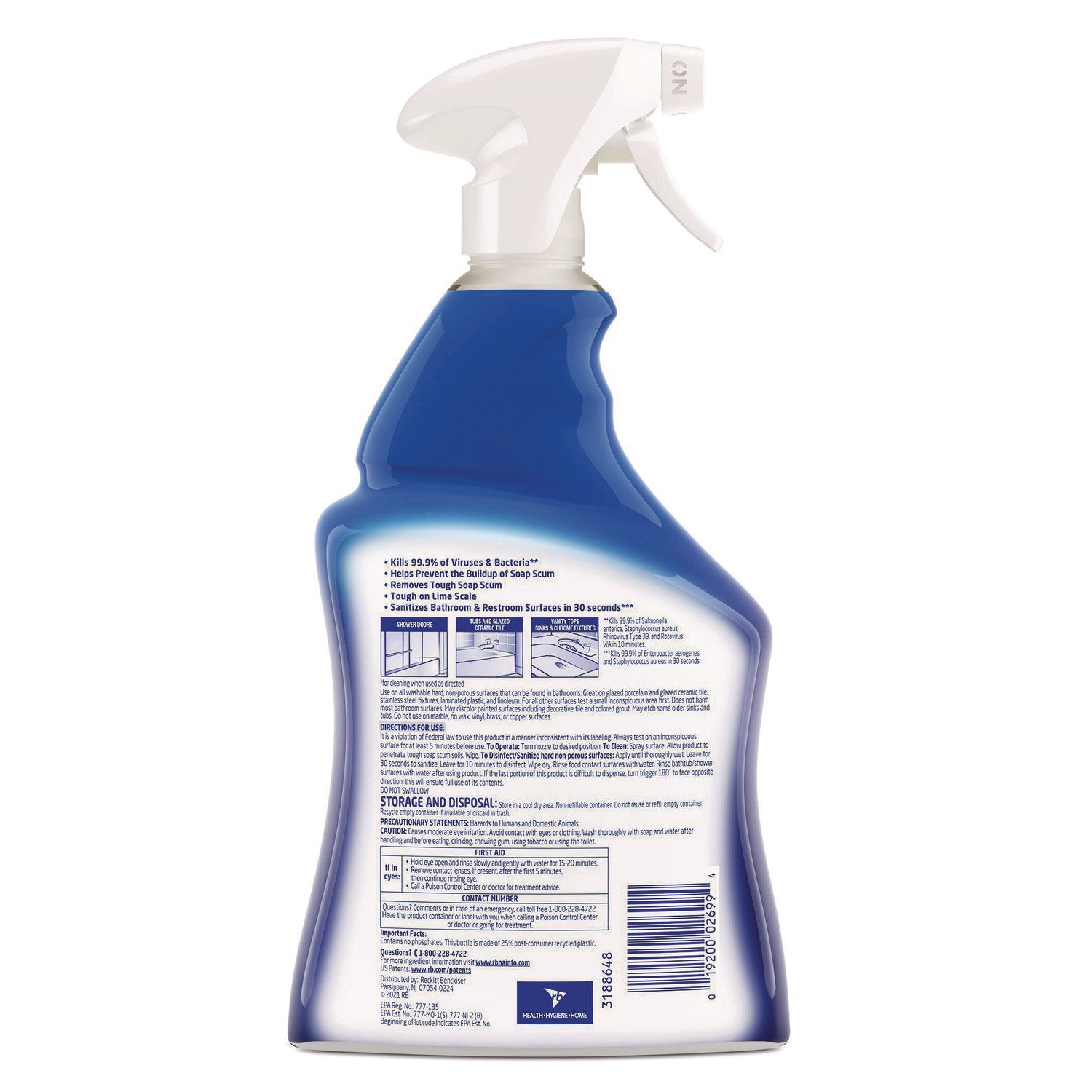 LYSOL® Brand Disinfectant Power Bathroom Foamer, Liquid, Atlantic Fresh, 32 oz Spray Bottle