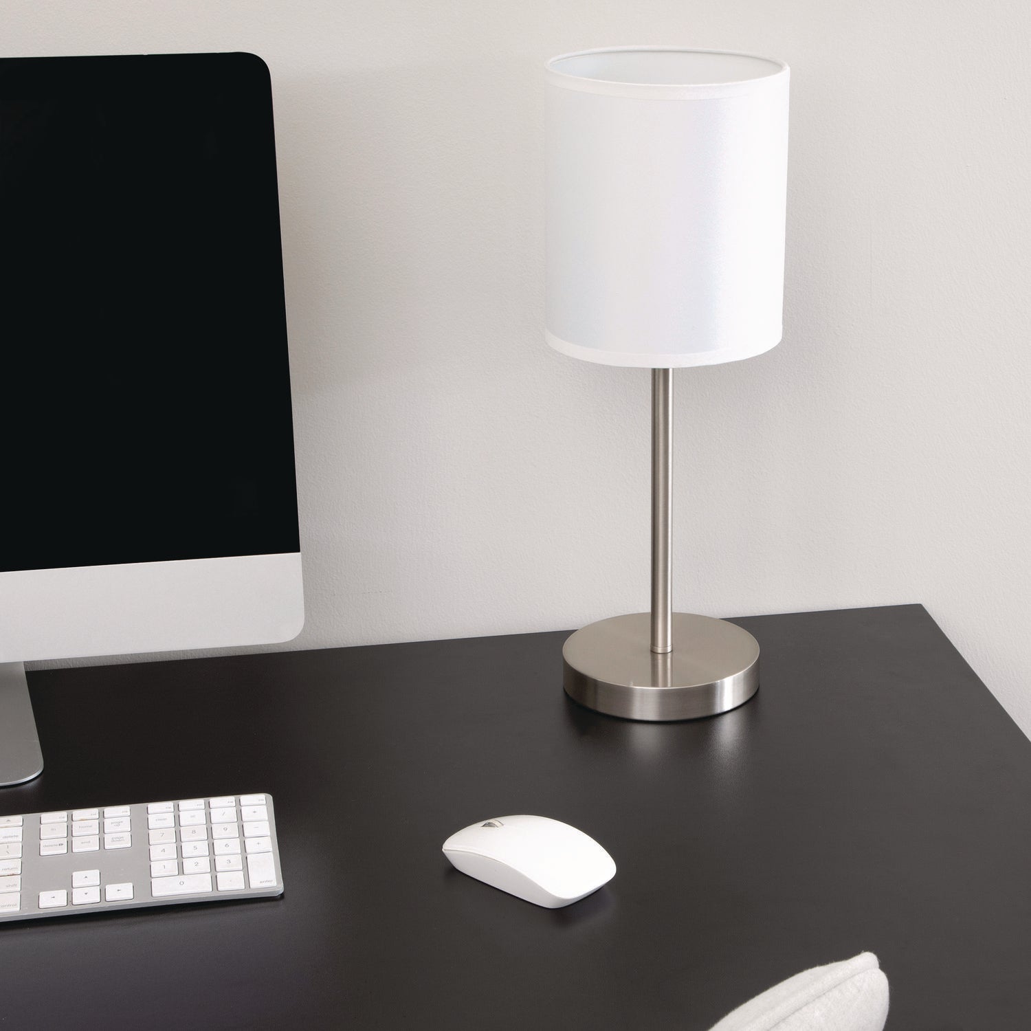 Ledu® Slim Line Lamp Set, Table 12.63" High and Floor 61.5" High, Silver