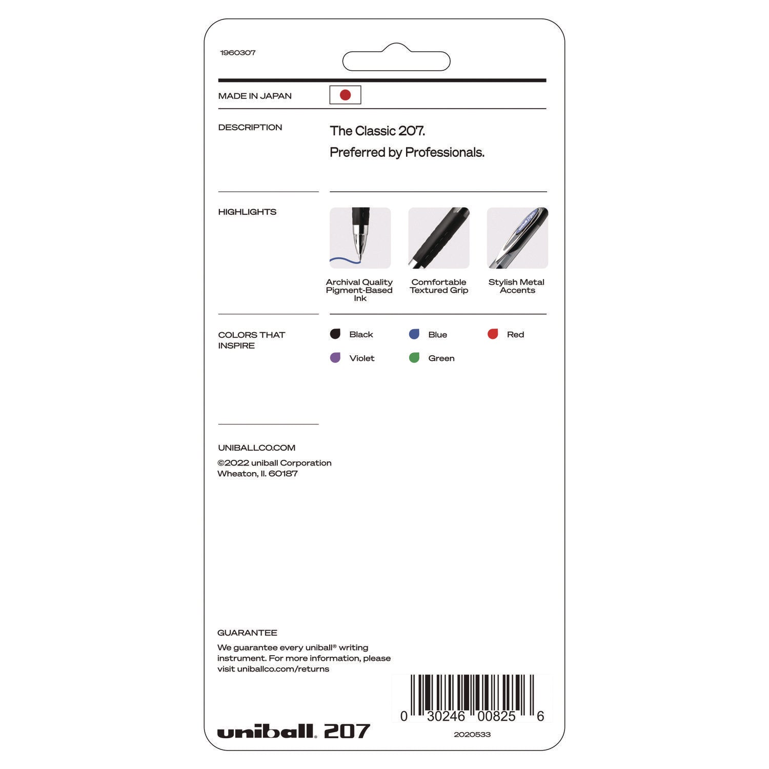 uniball® Signo 207 Gel Pen, Retractable, Medium 0.7 Mm, Assorted Ink And Barrel Colors, 5/pack