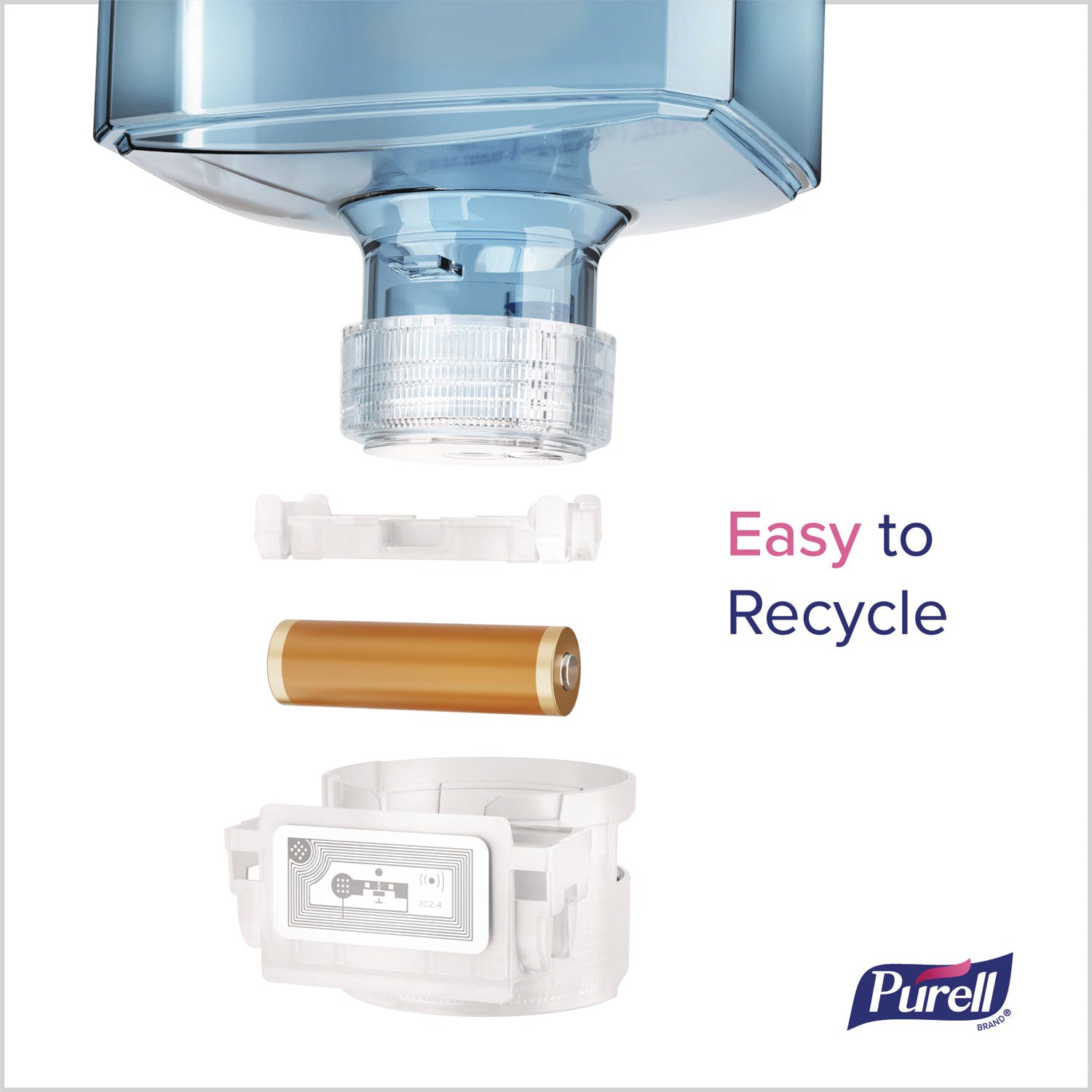 PURELL® Antimicrobial Foaming Hand Soap Refill, For ES10 Dispensers, Fragrance-Free, 1,200 mL, 2/Carton