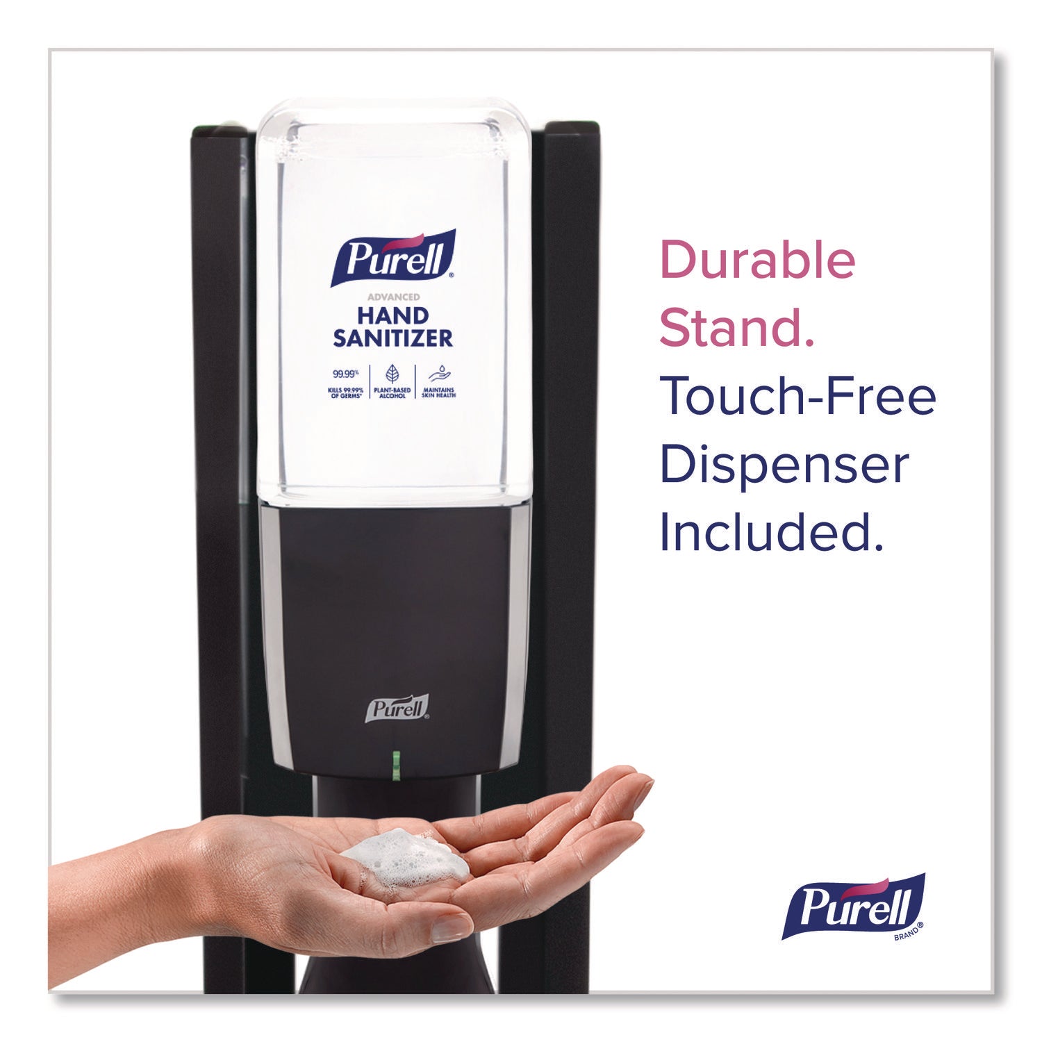PURELL® ES10 Dispenser Floor Stand with Automatic Hand Sanitizer Dispenser, 15.56 x 11.75 x 51.82, Graphite