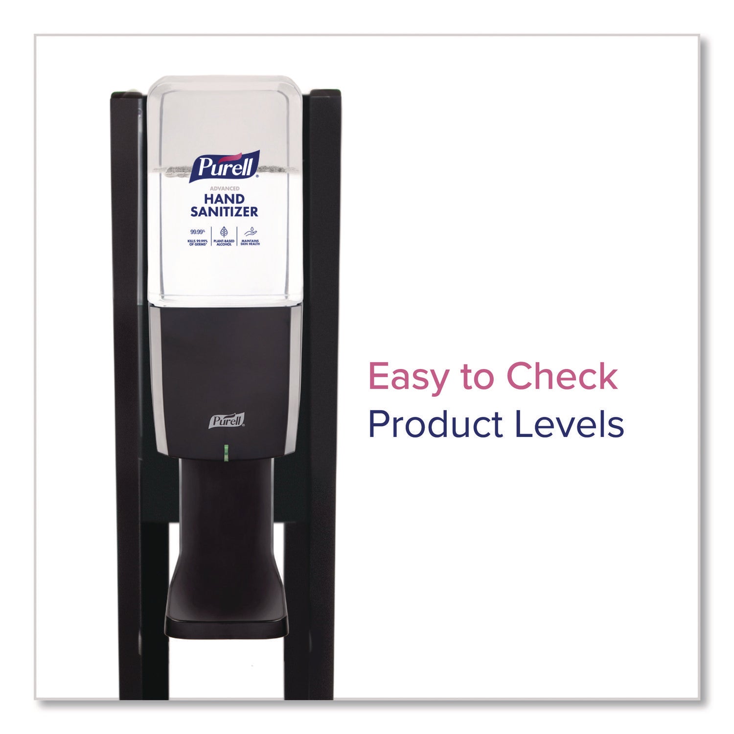 PURELL® ES10 Dispenser Floor Stand with Automatic Hand Sanitizer Dispenser, 15.56 x 11.75 x 51.82, Graphite