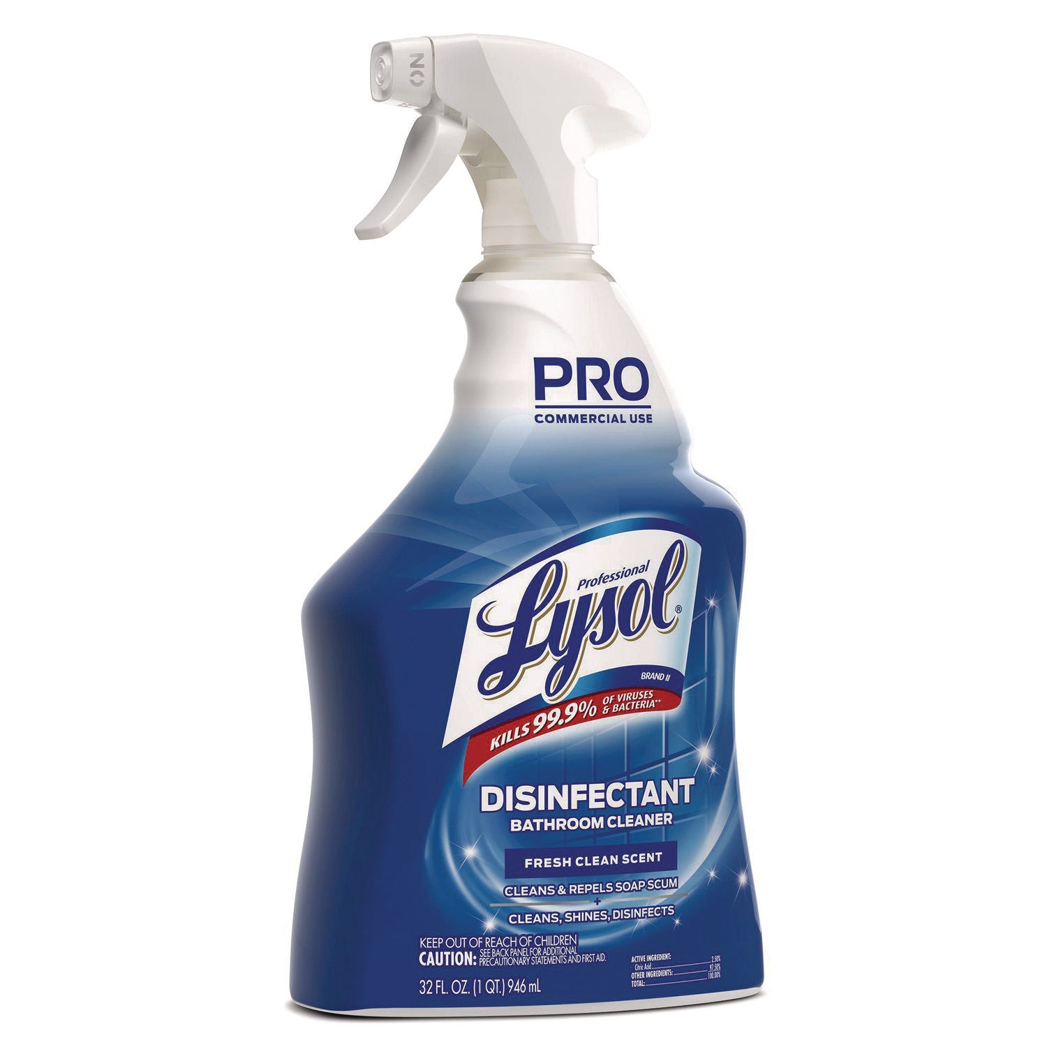 Professional LYSOL® Brand Disinfectant Bathroom Cleaner, 32 Oz Spray Bottle, 12/carton