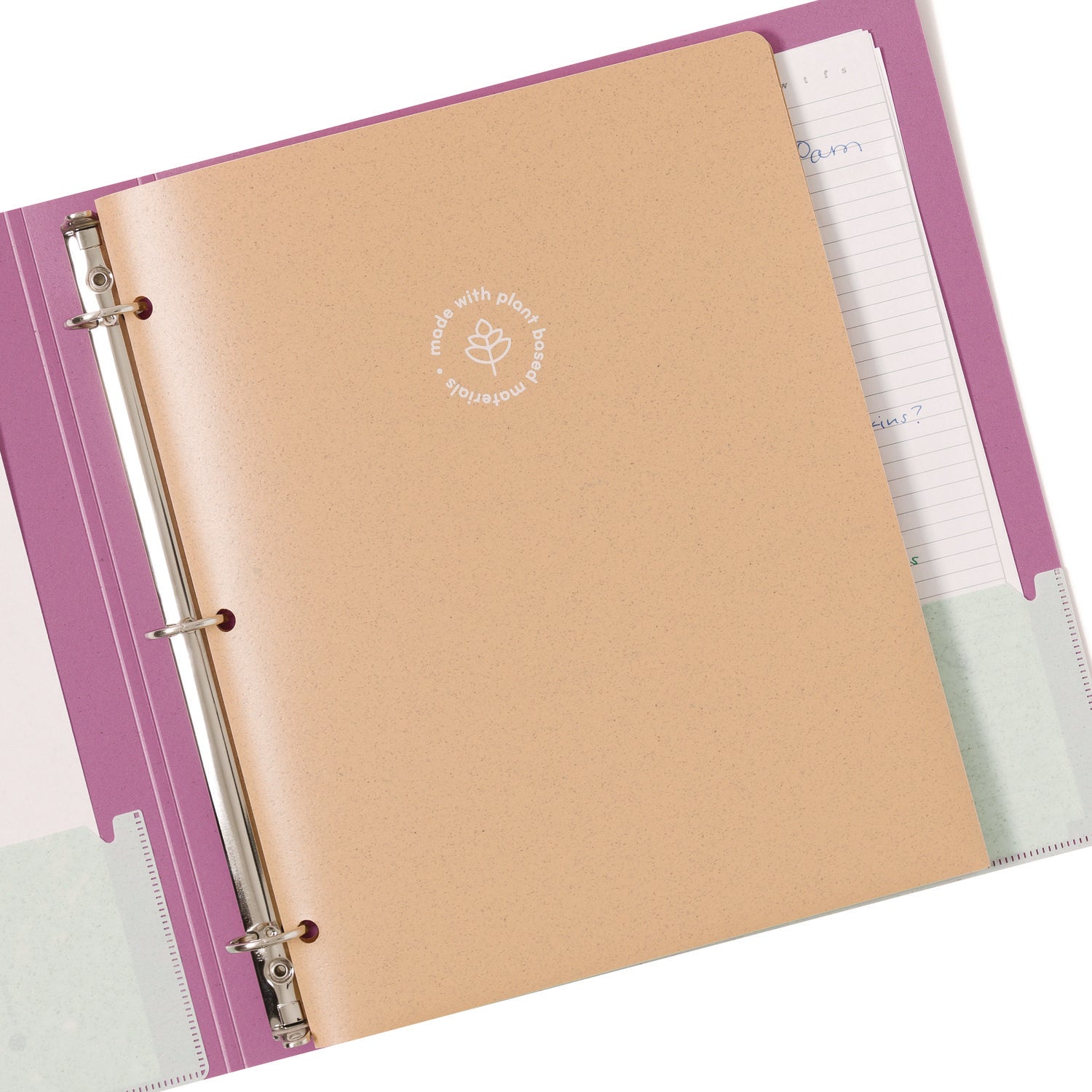 U Brands U-Eco Poly Two-Pocket Folders, Three-Hole Punched, Poly/Wheat Straw, 11 x 8.5, Assorted,12/Pack