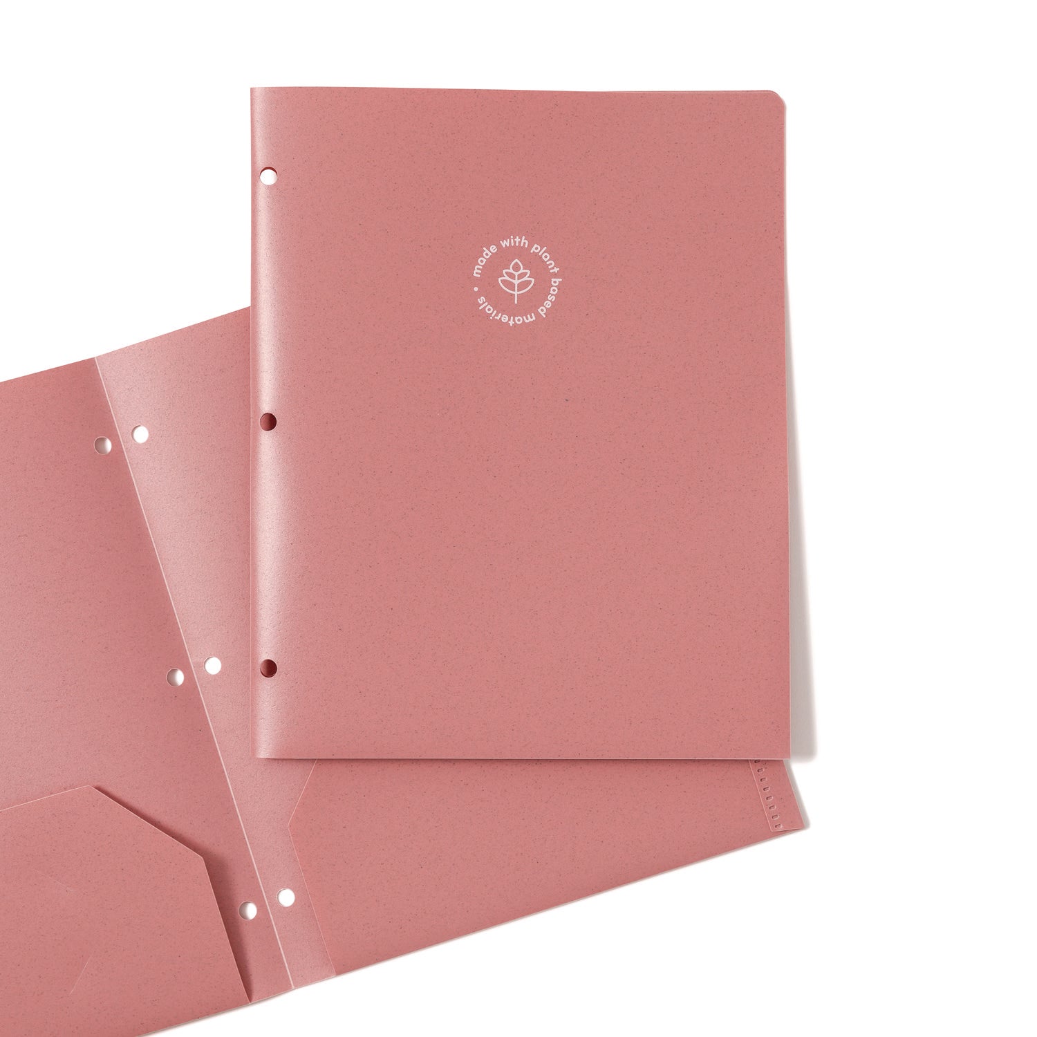 U Brands U-Eco Poly Two-Pocket Folders, Three-Hole Punched, Poly/Wheat Straw, 11 x 8.5, Assorted,12/Pack