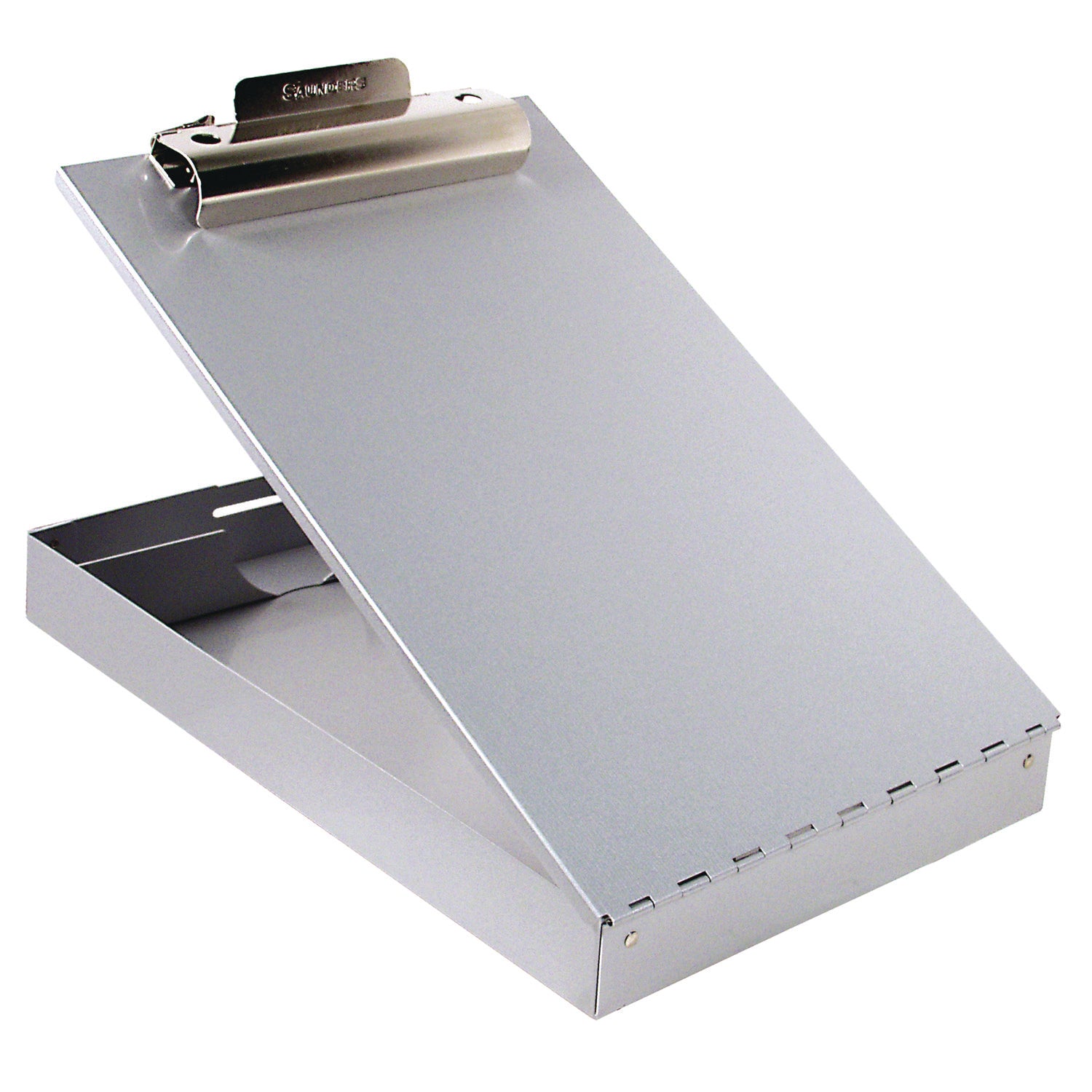 Redi-Rite Aluminum Storage Clipboard, 1" Clip Capacity, Holds 8.5 x 11 Sheets, Silver