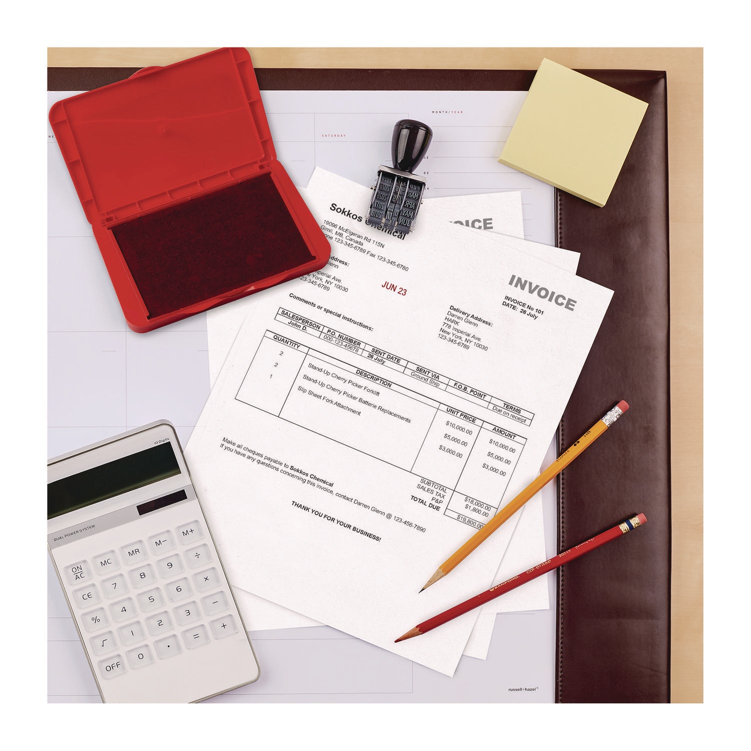 Carter's™ Pre-Inked Felt Stamp Pad, 4.25" x 2.75", Red