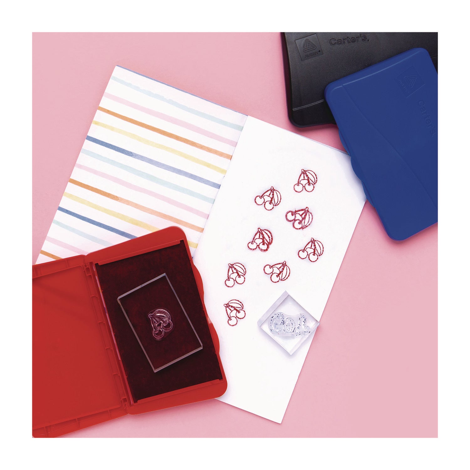 Carter's™ Pre-Inked Felt Stamp Pad, 4.25" x 2.75", Red