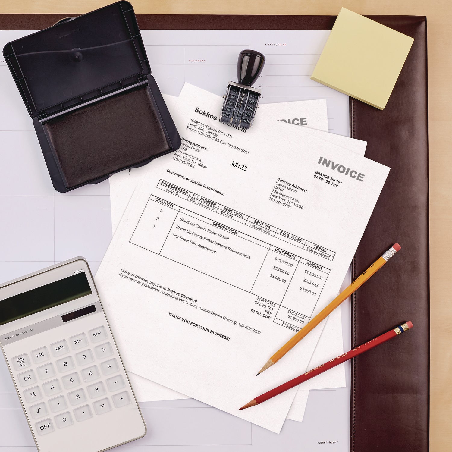 Carter's™ Pre-Inked Micropore Stamp Pad, 6.25" x 3.25", Black