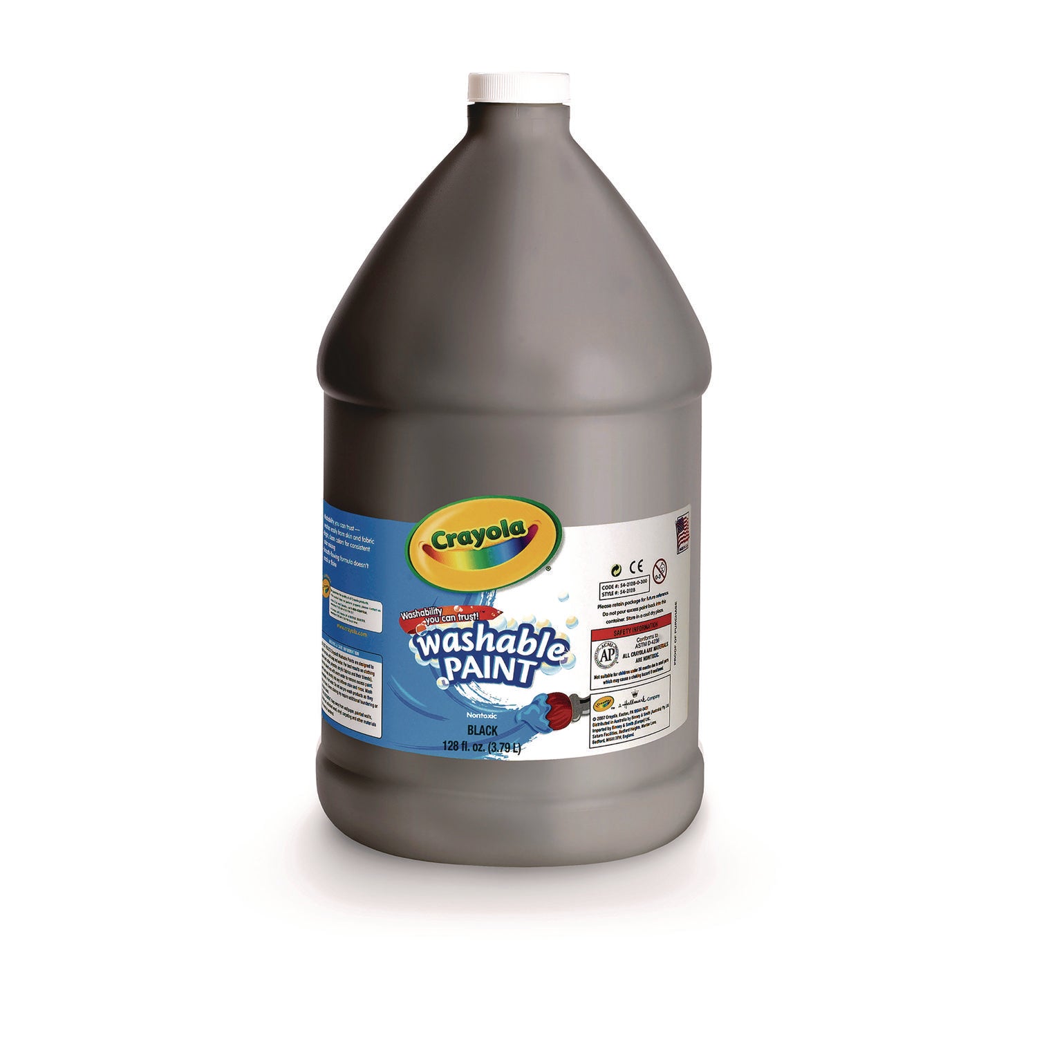 Crayola® Washable Paint, Black, 1 Gal Bottle