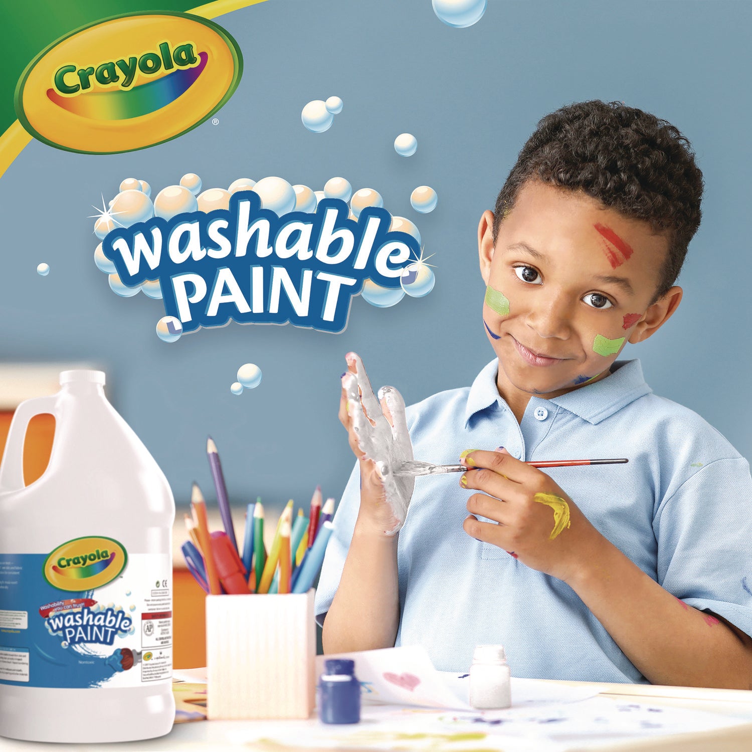 Crayola® Washable Paint, White, 1 Gal Bottle