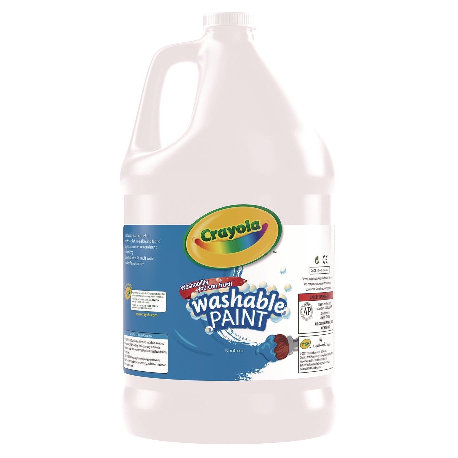 Crayola® Washable Paint, White, 1 Gal Bottle