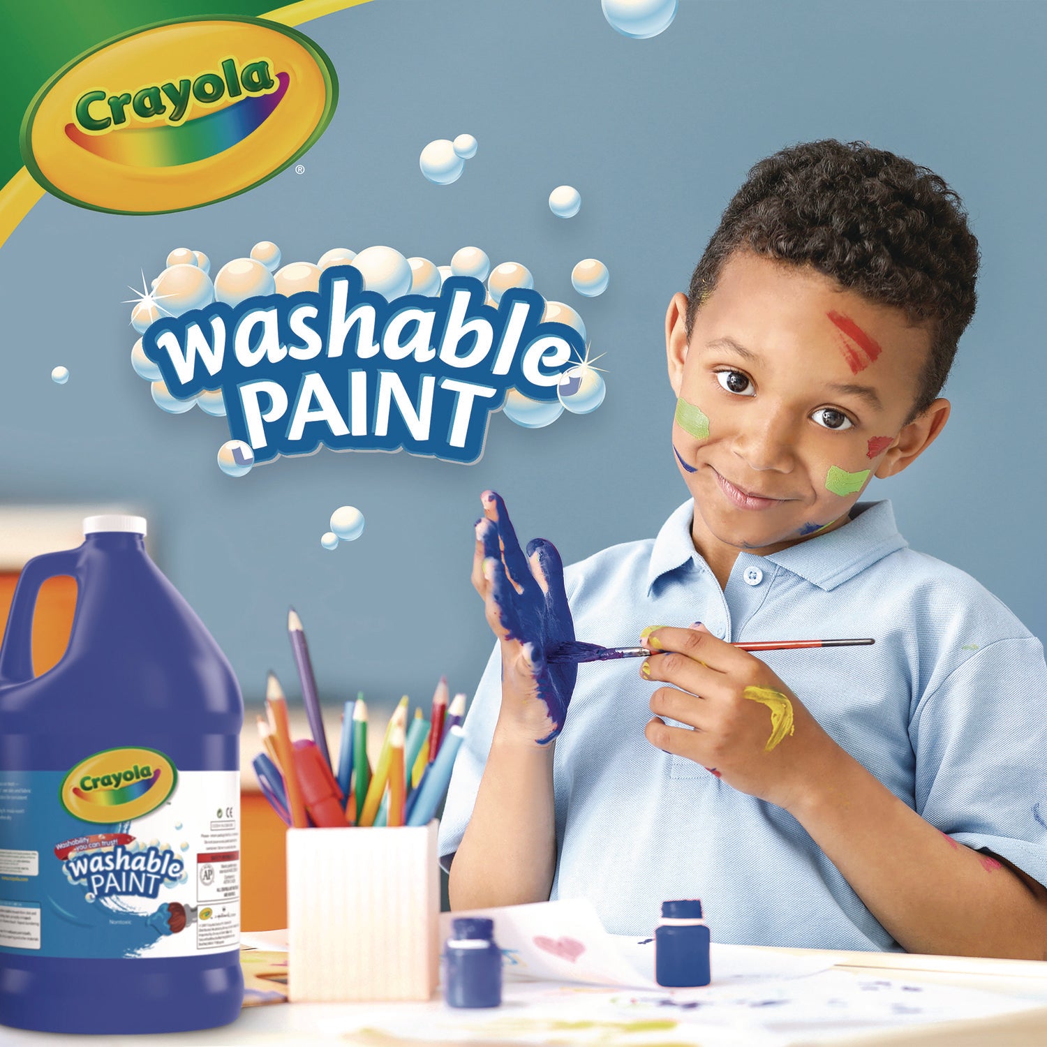 Crayola® Artista Ii Washable Tempera Paint, Blue, 16 Oz Bottle