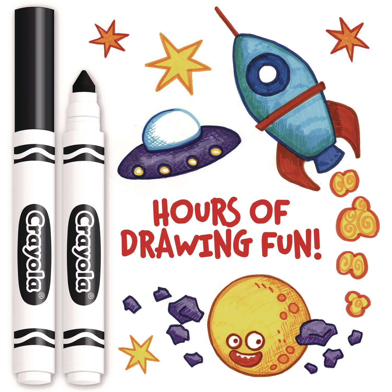 Crayola® Bulk Broad Line Marker, Broad Bullet Tip, Black, 12/Box