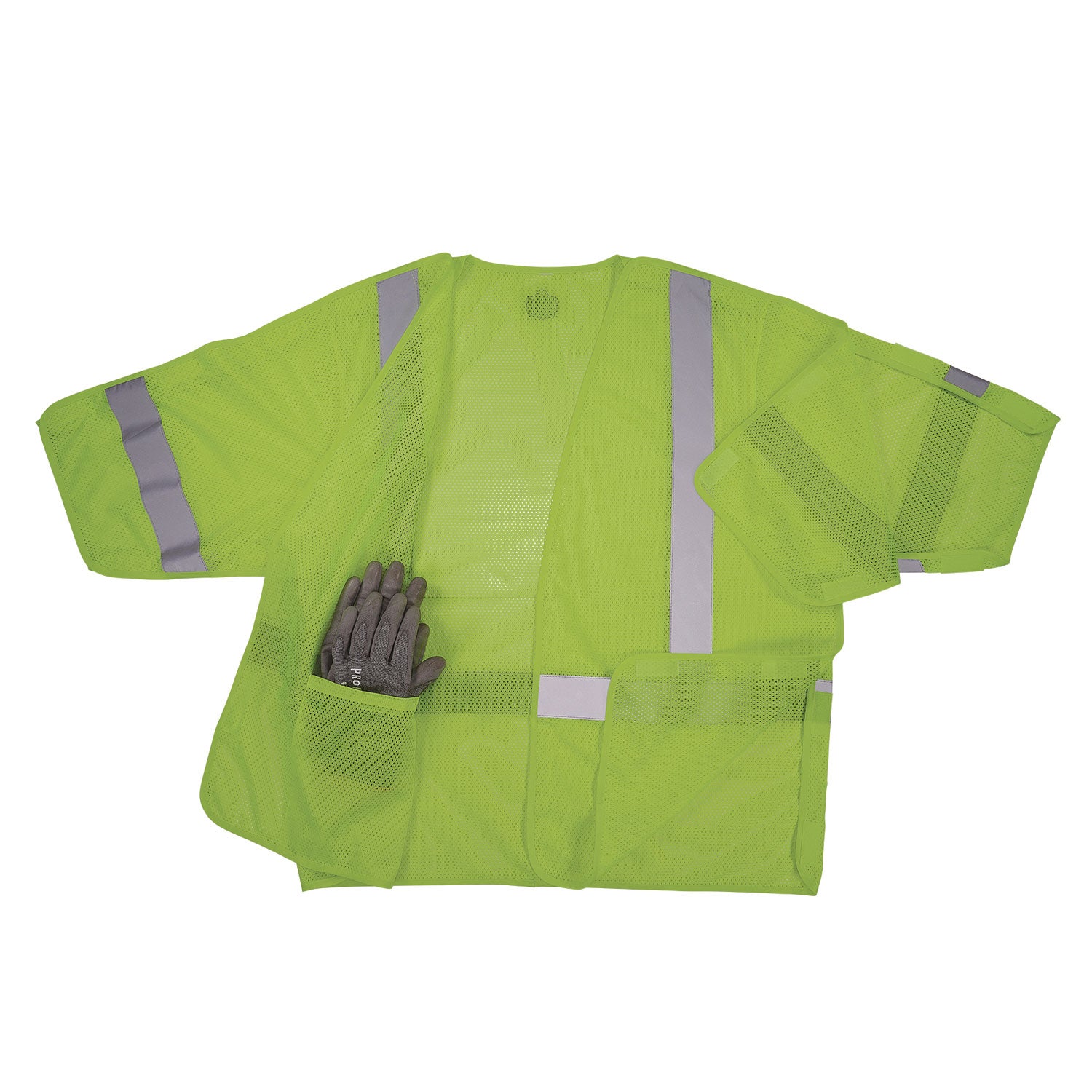 ergodyne® GloWear 8315BA Class 3 Hi-Vis Breakaway Safety Vest, Large to X-Large, Lime