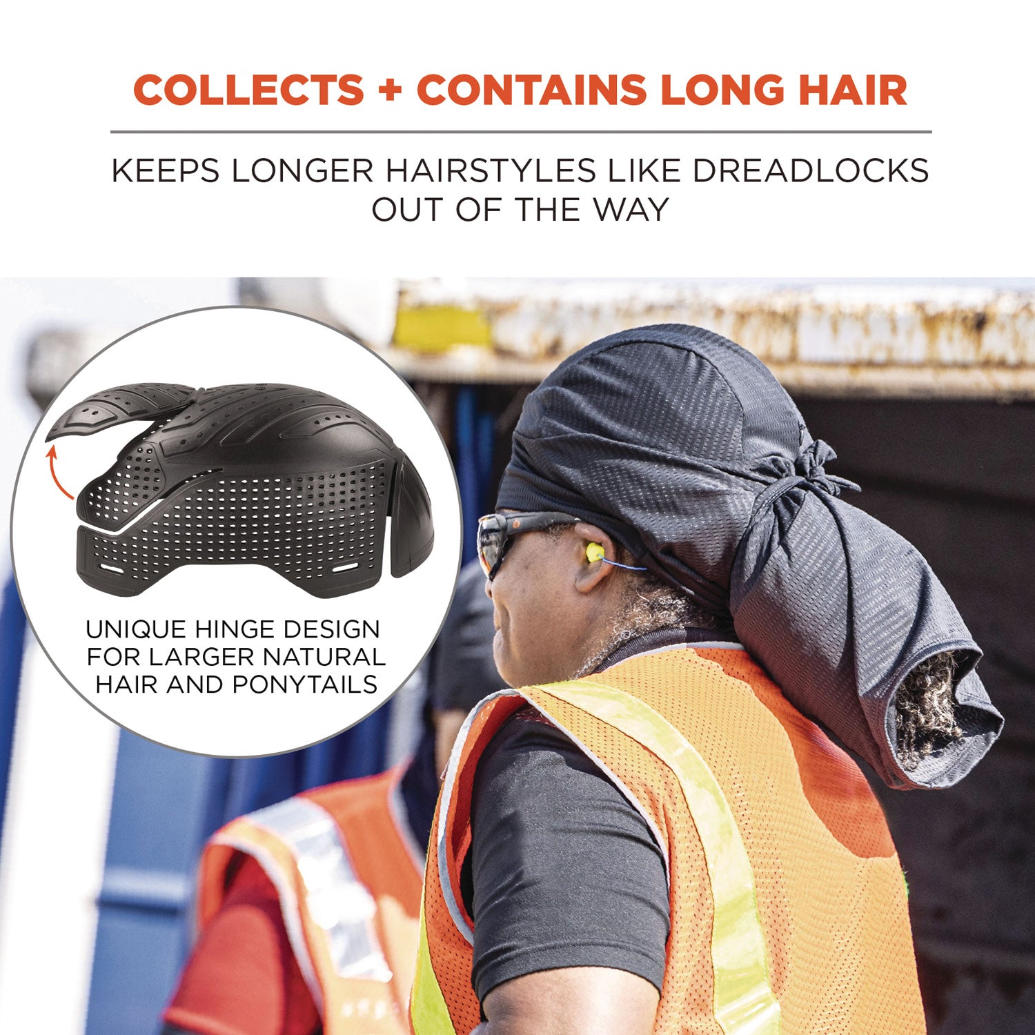 ergodyne® Skullerz 8941 Dreadlock Tube and Bump Cap Insert, Large/X-Large, Black