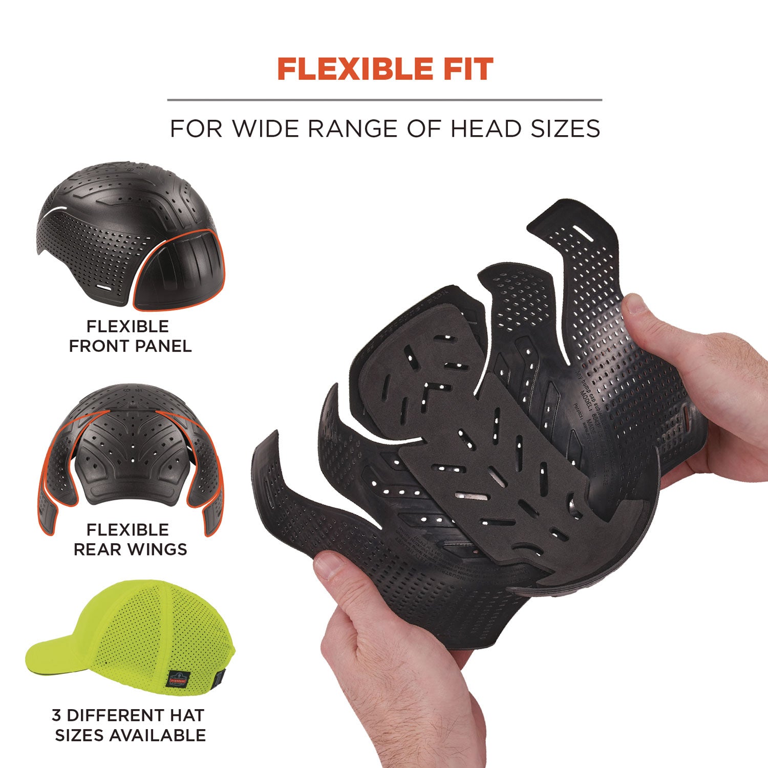 ergodyne® Skullerz 8947 Lightweight Baseball Hat and Bump Cap Insert, X-Small/Small, Lime