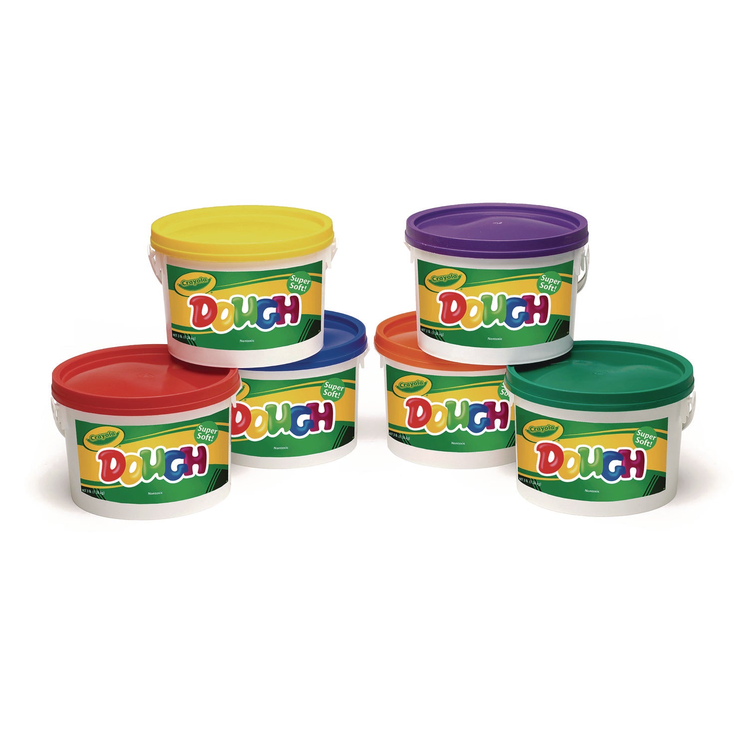 Crayola® Modeling Dough Bucket, 3 Lbs, Assorted Colors, 6 Buckets/set