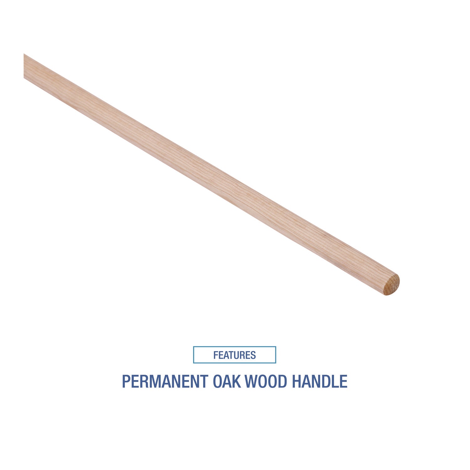 Boardwalk® Cotton Deck Mop, #16 White Cotton Head, 50" Wood Handle, 12/Carton