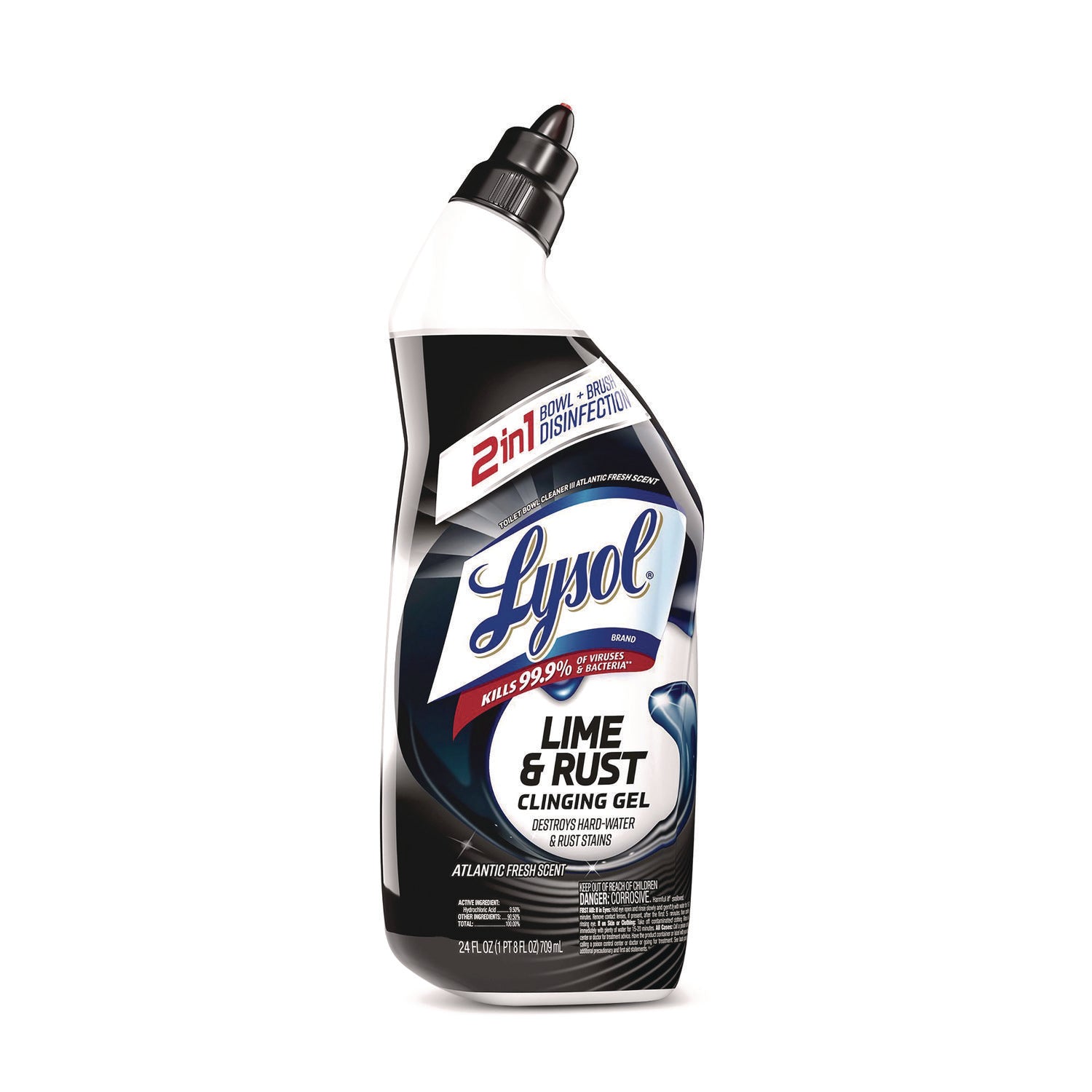 LYSOL® Brand Disinfectant Toilet Bowl Cleaner w/Lime/Rust Remover, Atlantic Fresh, 24 oz