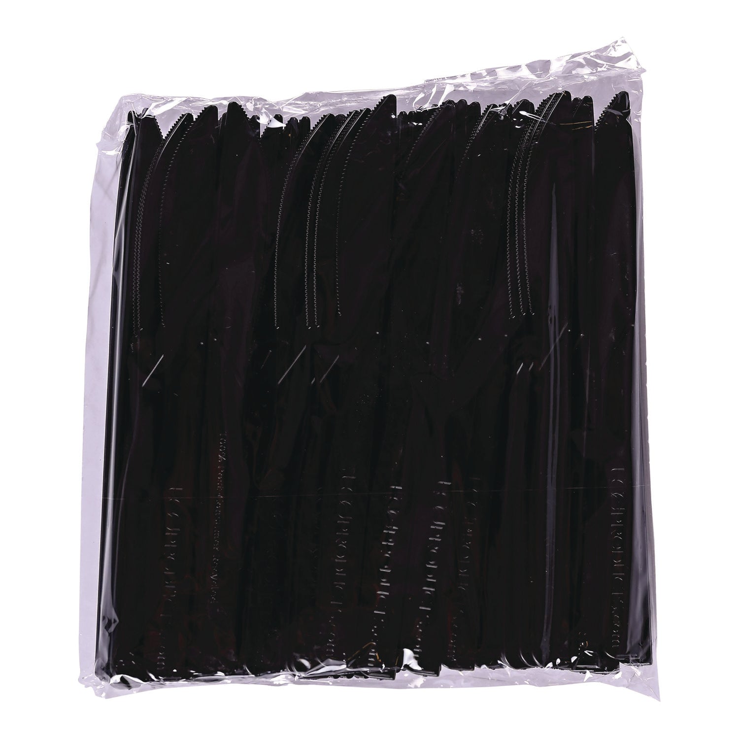 Eco-Products® 100% Recycled Content Cutlery, Knife, Plastic, Black, 50/Pack, 20 Packs/Carton